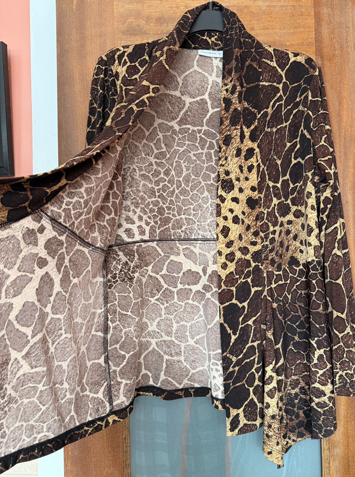 Other Susan Graver Women Open Front Animal Print Cardigan Medium Size M / US 6-8 / IT 42-44 - 5 Thumbnail