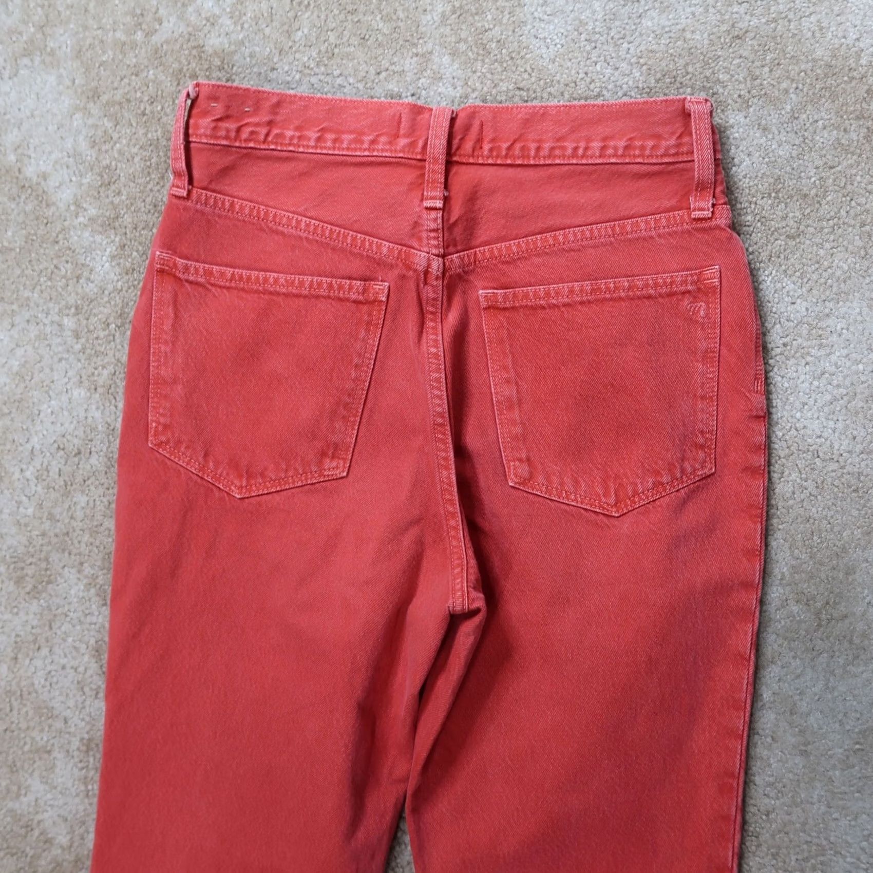 Madewell Madewell Jeans Women's 26 Red Denim High Rise 5-Pocket Stretch Modern Classic Mom Fit Maternity not applicable Size 26" / US 2 / IT 38 - 6 Thumbnail