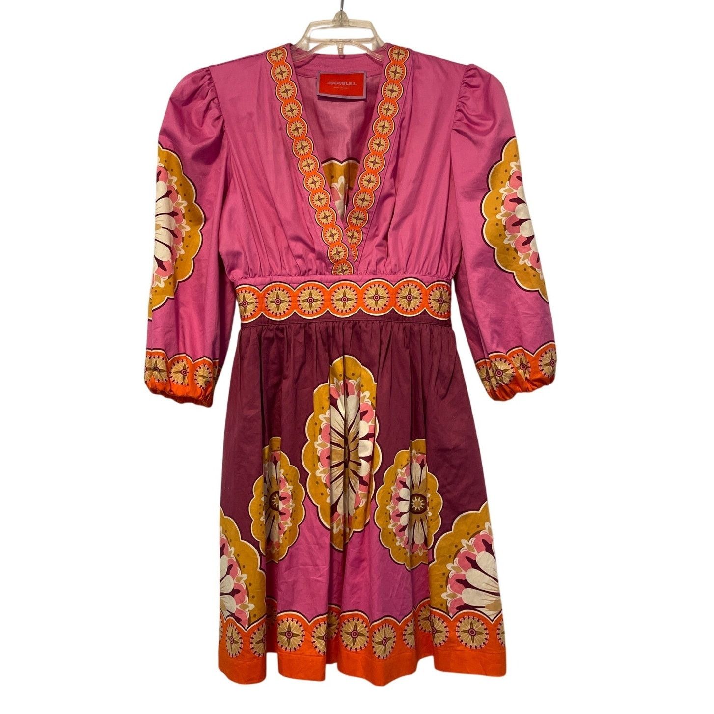 La DoubleJ La DoubleJ Margherita Dress Napoli Plates Placee Pink XS Size XS / US 0-2 / IT 36-38 - 4 Thumbnail