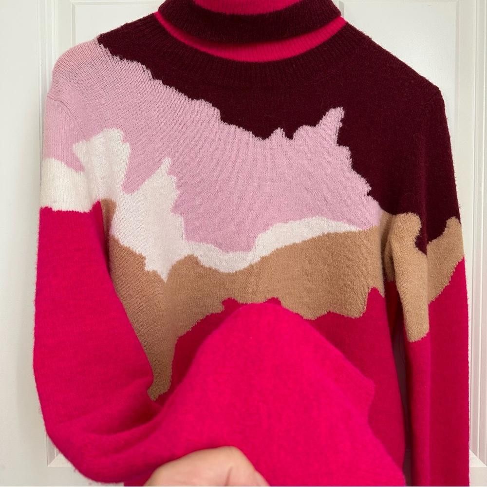 Designer IBLUES by MaxMara Label-cut Pink Turtleneck Sweater M Size M / US 6-8 / IT 42-44 - 5 Thumbnail