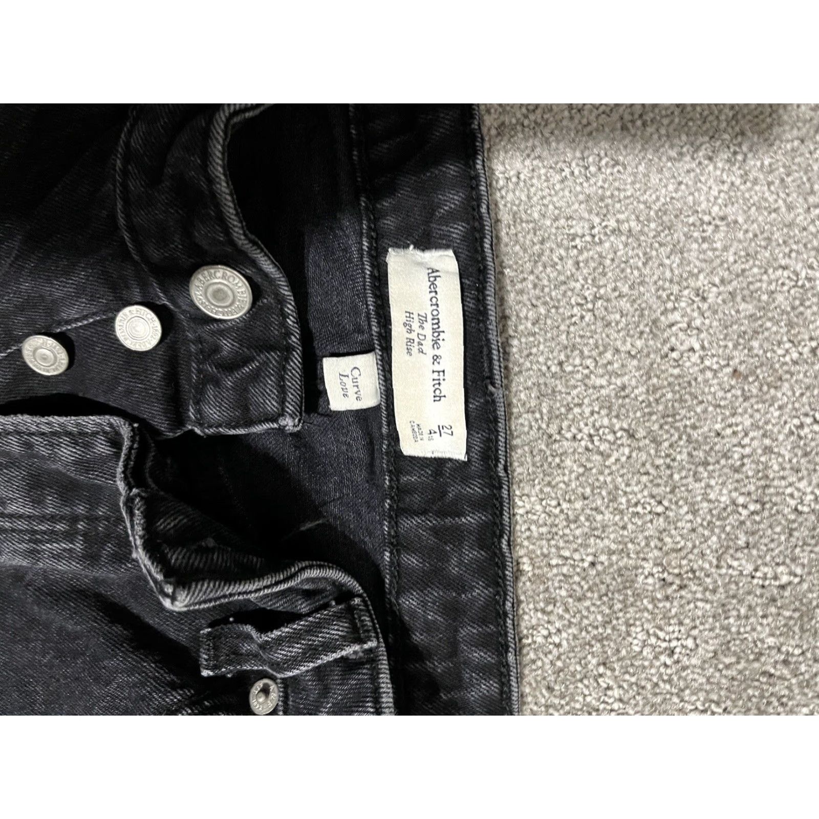 Abercrombie & Fitch Abercrombie & Fitch High Rise Black Jeans Size 27 Womens Size 27" / US 4 / IT 40 - 5 Thumbnail