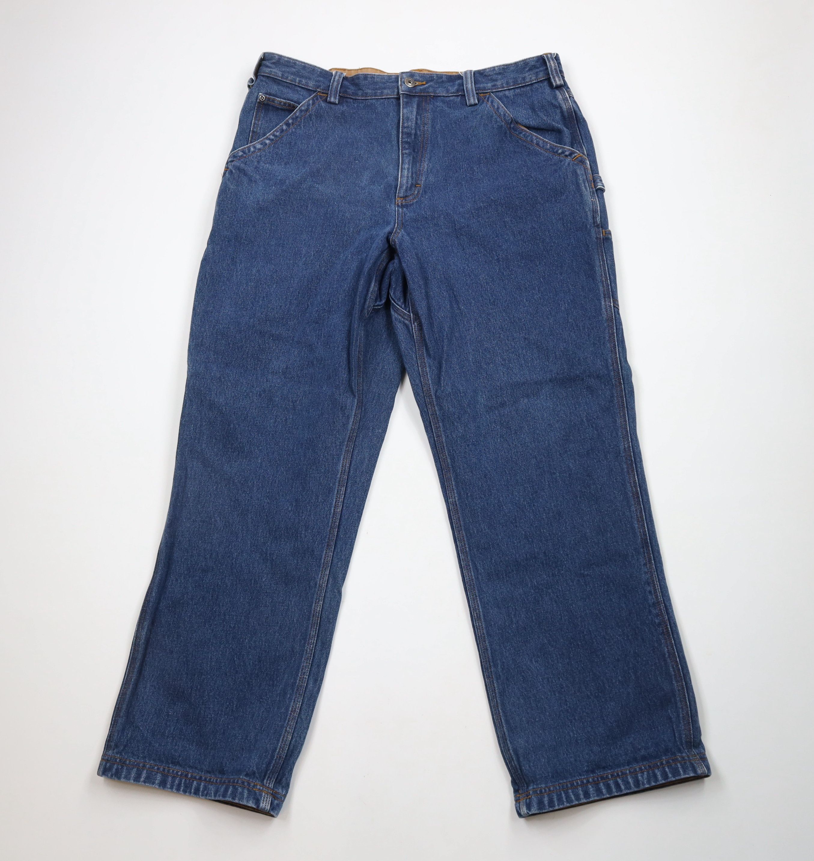 Duluth Trading Company × Vintage Duluth Trading Co Fit Ballroom Carpenter Wide Leg Jeans Blue Size US 38 / EU 54 - 1 Thumbnail