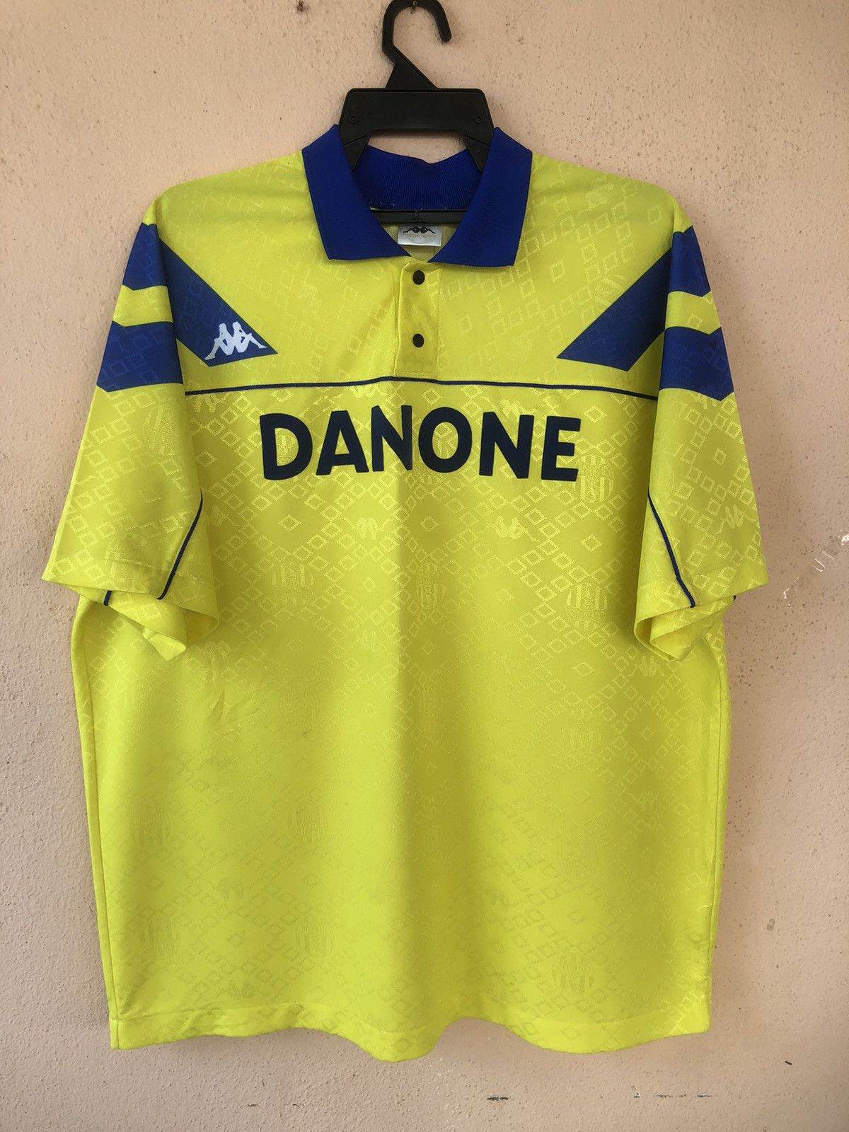 Image of Art Of Football x Vintage 90's Juventus Away Jersey Football Club in Yellow, Men's (Size XL)