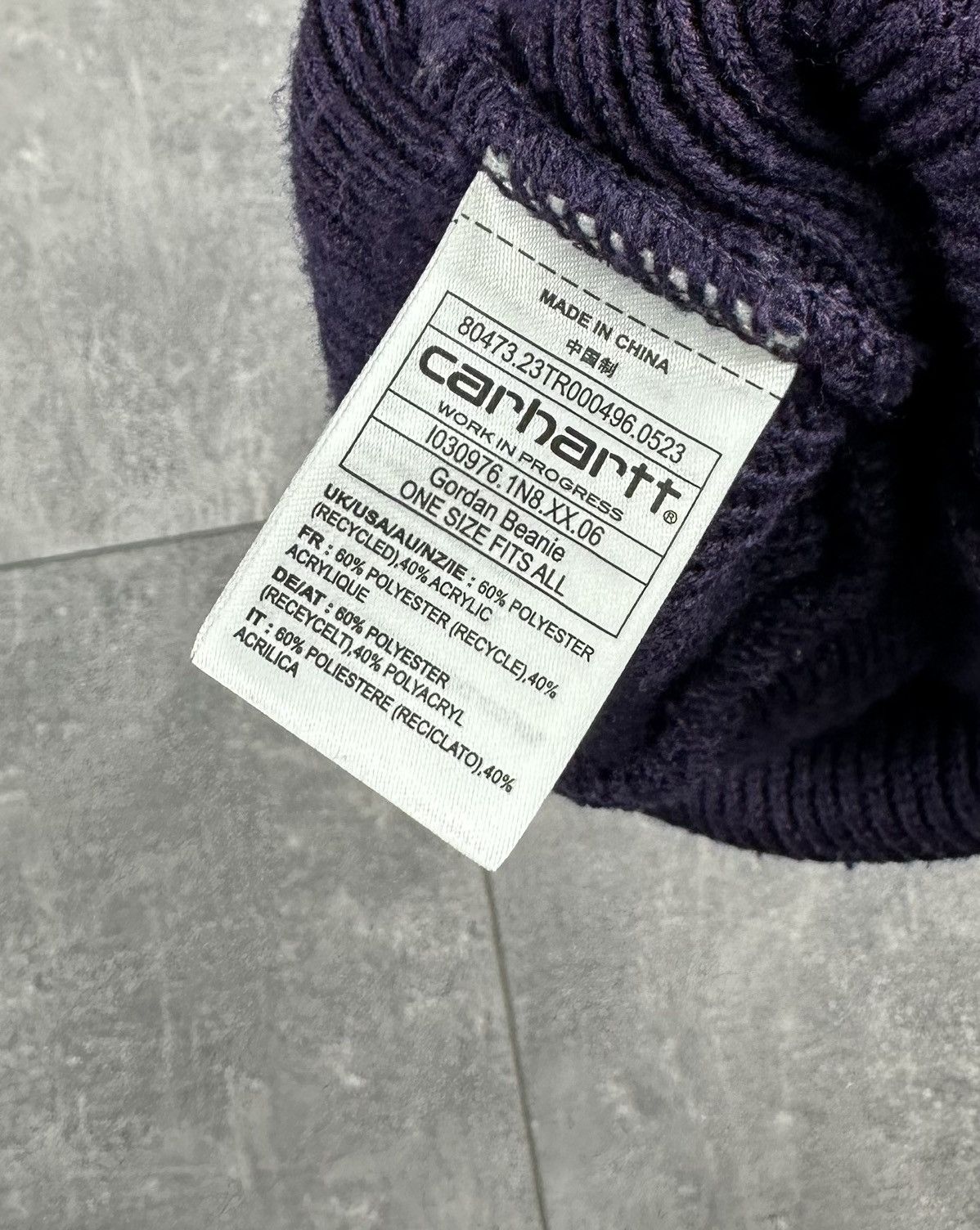 Carhartt Carhartt Gordan Beanie Violet Hat Size ONE SIZE - 4 Thumbnail