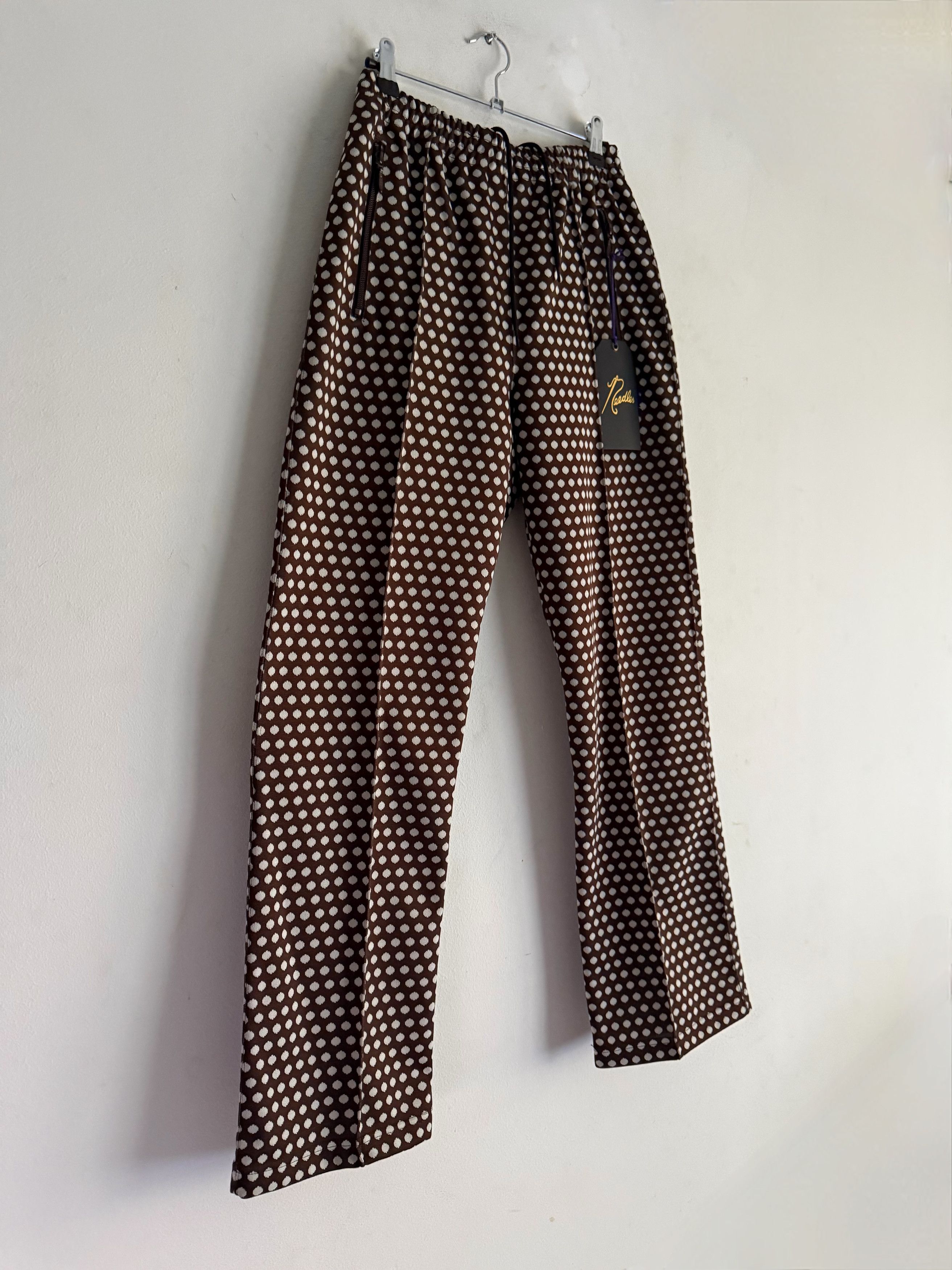 Needles Brown Jacquard Polka Dot Track Pants Size US 30 / EU 46 - 4 Thumbnail