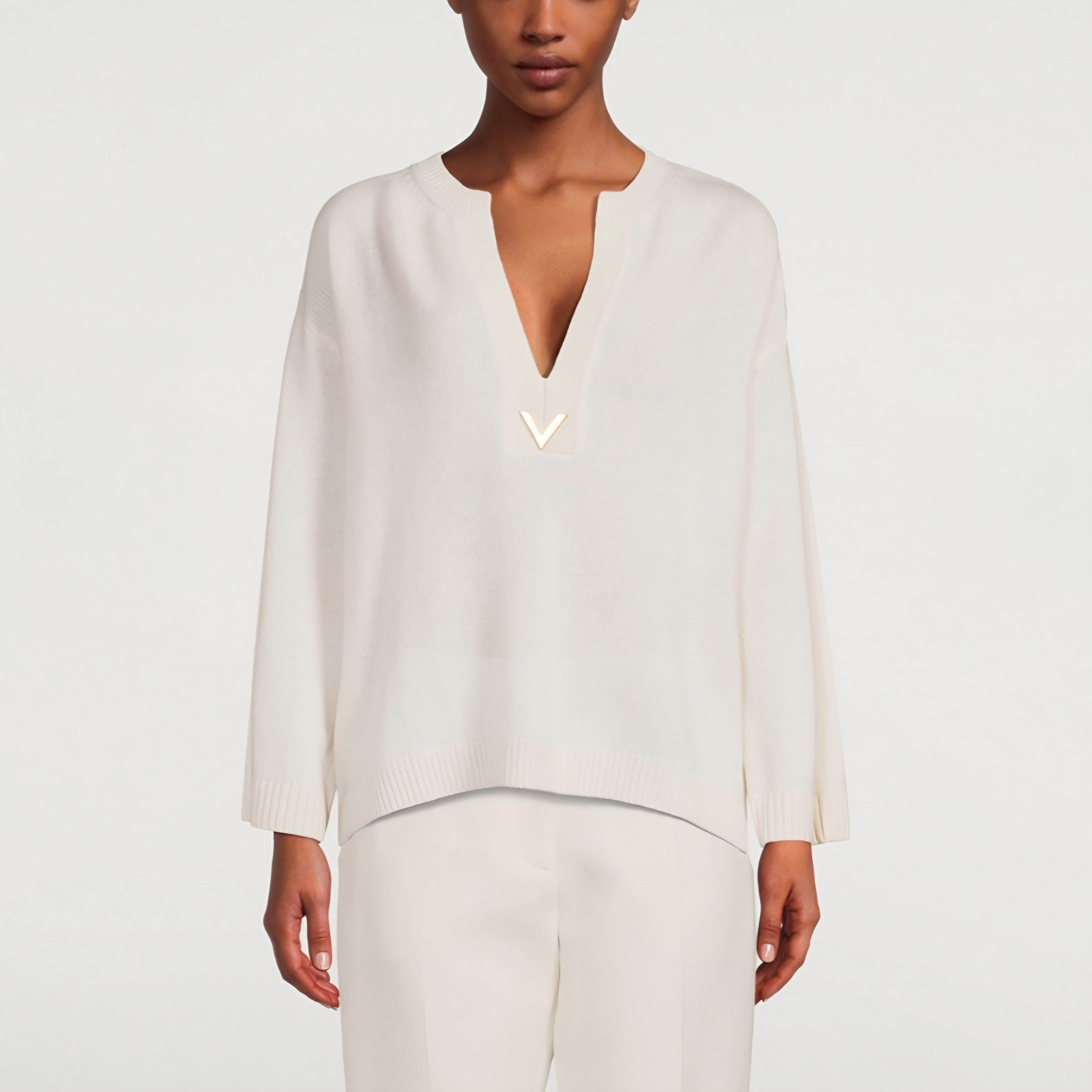 Valentino Cashmere V-neck Sweater Size L / US 10 / IT 46 - 9 Thumbnail