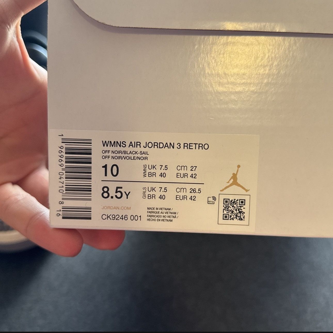 Jordan Brand × Nike Air Jordan 3 Off Nior Size Size US 8.5 / EU 41-42 - 6 Thumbnail