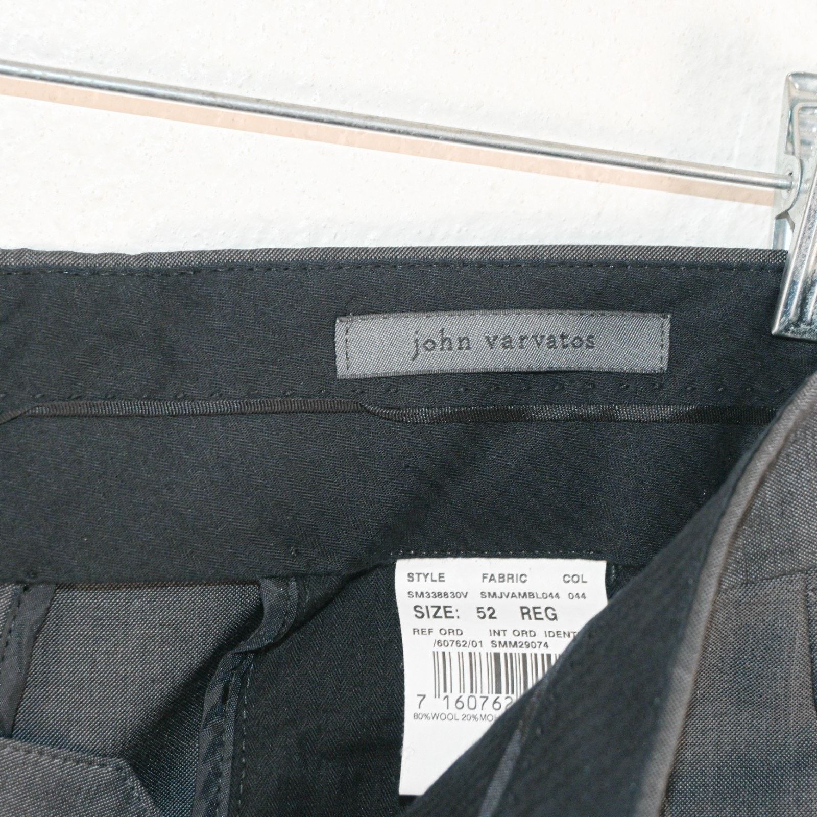John Varvatos John Varvatos Collection Gray Suit Peak Lapal Wool Mohair Size 42R - 16 Thumbnail
