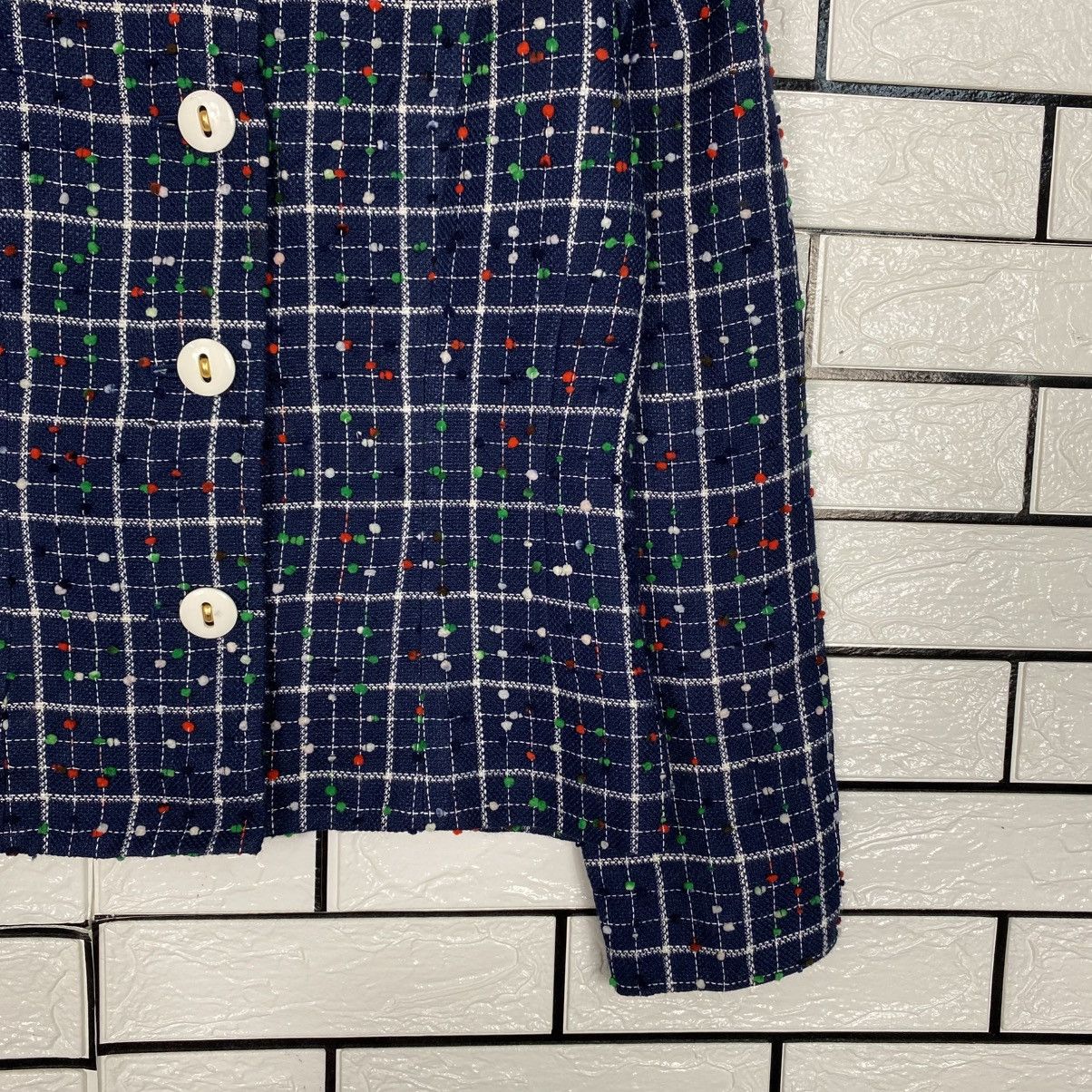 Pierre Cardin 📌Vintage Tweed Jacket Button Pierre Cardin Size M / US 6-8 / IT 42-44 - 6 Thumbnail