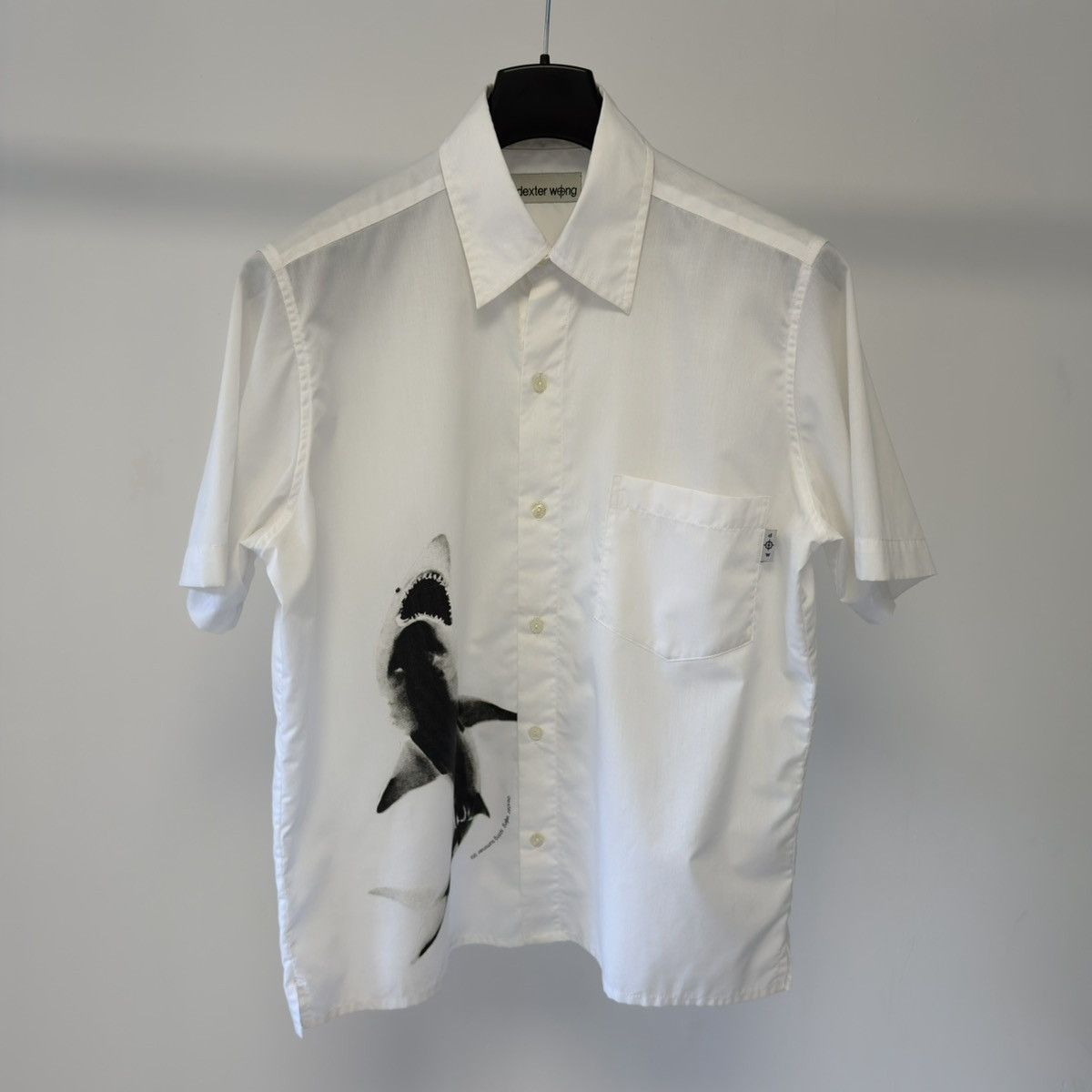 Dexter Wong S/S 1999 ‘Shark’ Print White Shirt Size US M / EU 48-50 / 2 - 19 Thumbnail