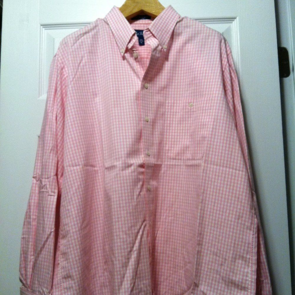 Paul Fredrick PAUL FREDRICK MENS PINK 100%COTTON CASUAL SHIRT SIZE: XL Size US XL / EU 56 / 4 - 5 Thumbnail
