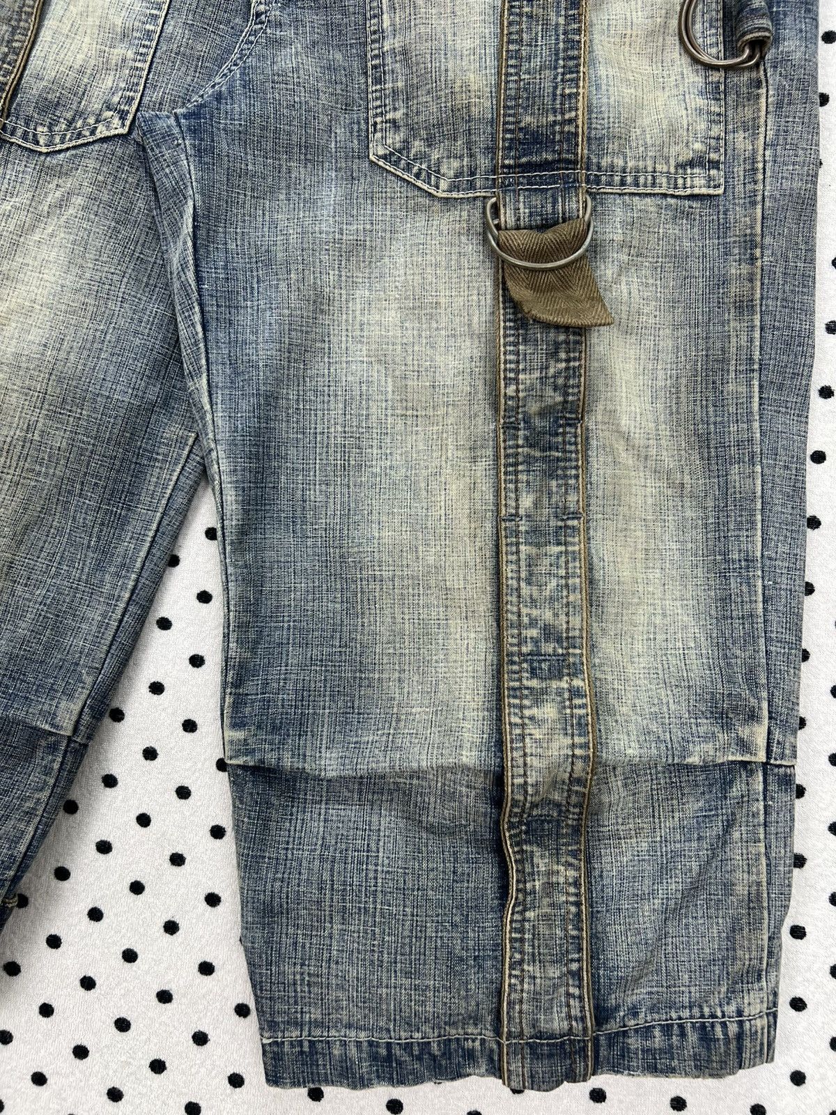 Marithe + Francois Girbaud Marithe Francois Girbaud Distressed Bondage Denim Shorts Size US 34 / EU 50 - 8 Thumbnail