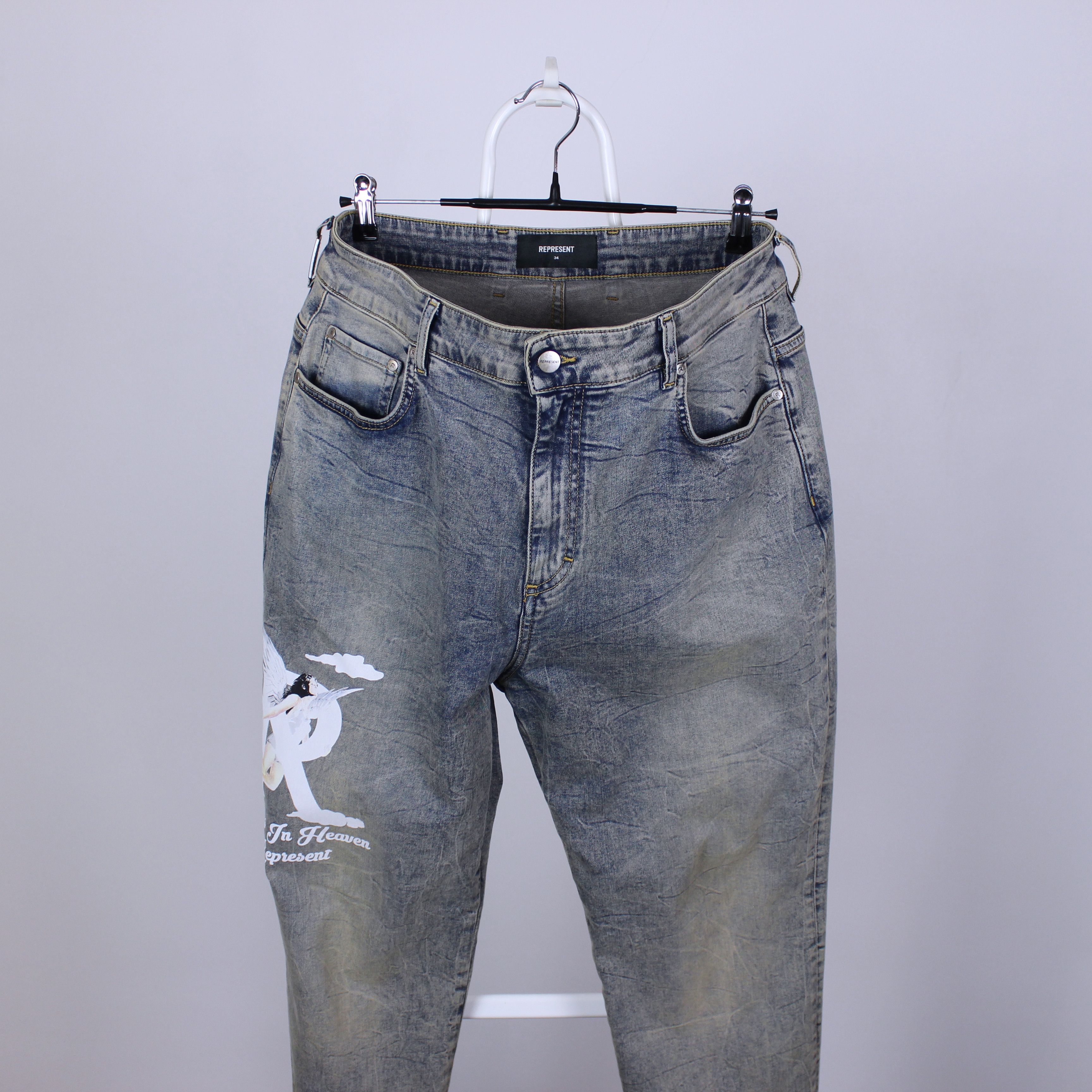 Represent Clo. SS23 REPRESENT STORMS IN HEAVEAN JEANS 34 Size US 34 / EU 50 - 10 Thumbnail