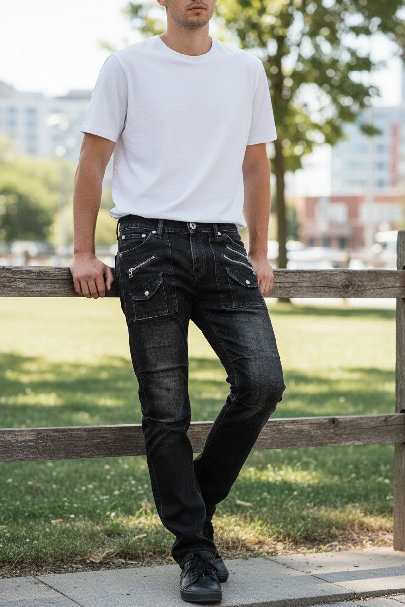 Lee Lee Japan Multi-Zip Buckle Pants Y2K Saint Laurent Vibe Size US 30 / EU 46 - 1 Thumbnail