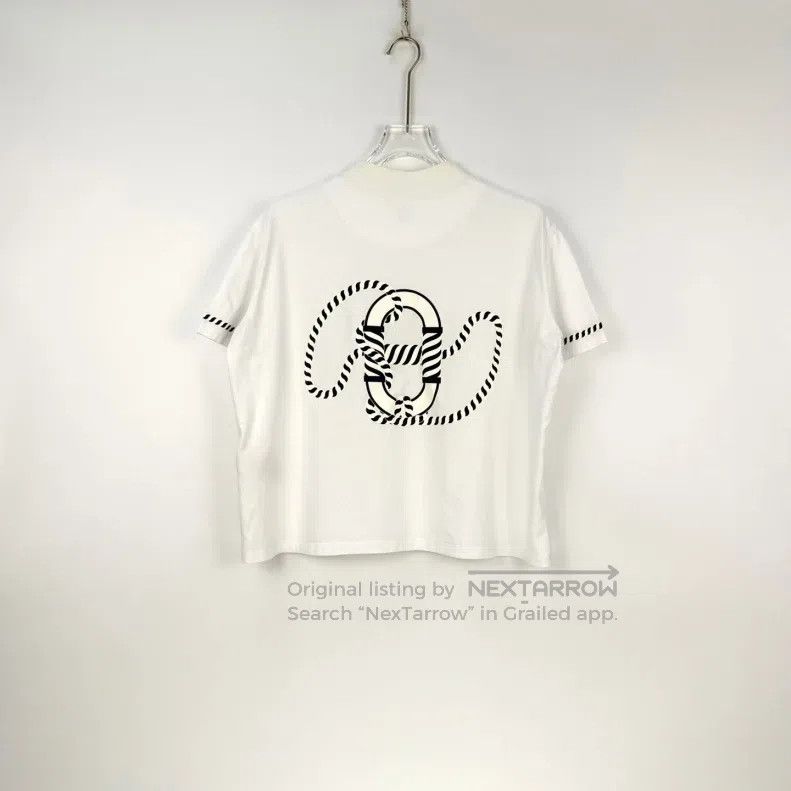Hermes Hermes White Crew Neck Short Sleeve Size S / US 4 / IT 40 - 4 Thumbnail