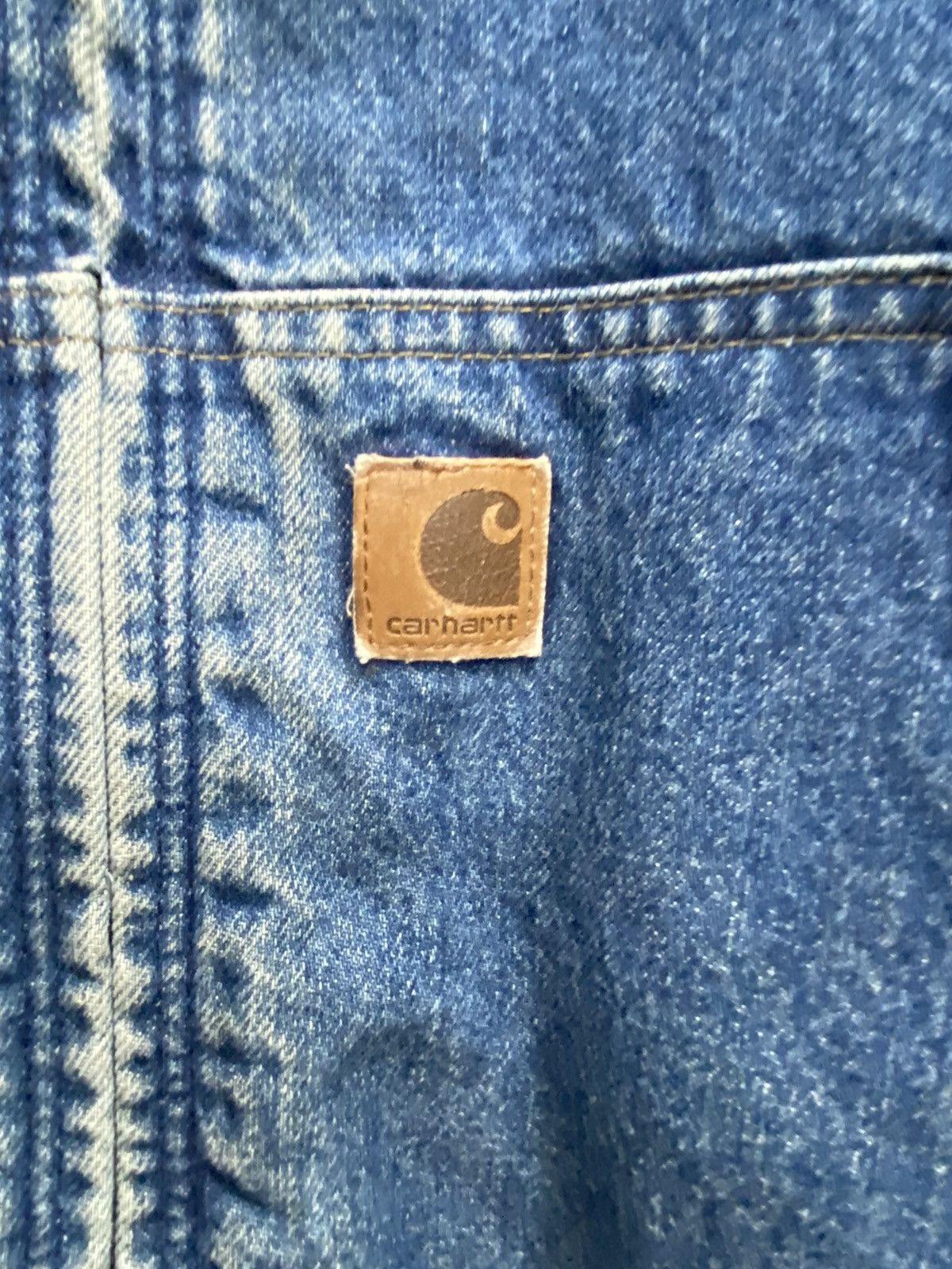 Carhartt Active Jacket J139 DST Carhartt USA blue denim, used. Size US XL / EU 56 / 4 - 9 Thumbnail