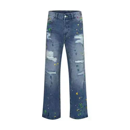 VIBE paint flare damaged ripped jeans Size US 28 / EU 44 - 1 Preview
