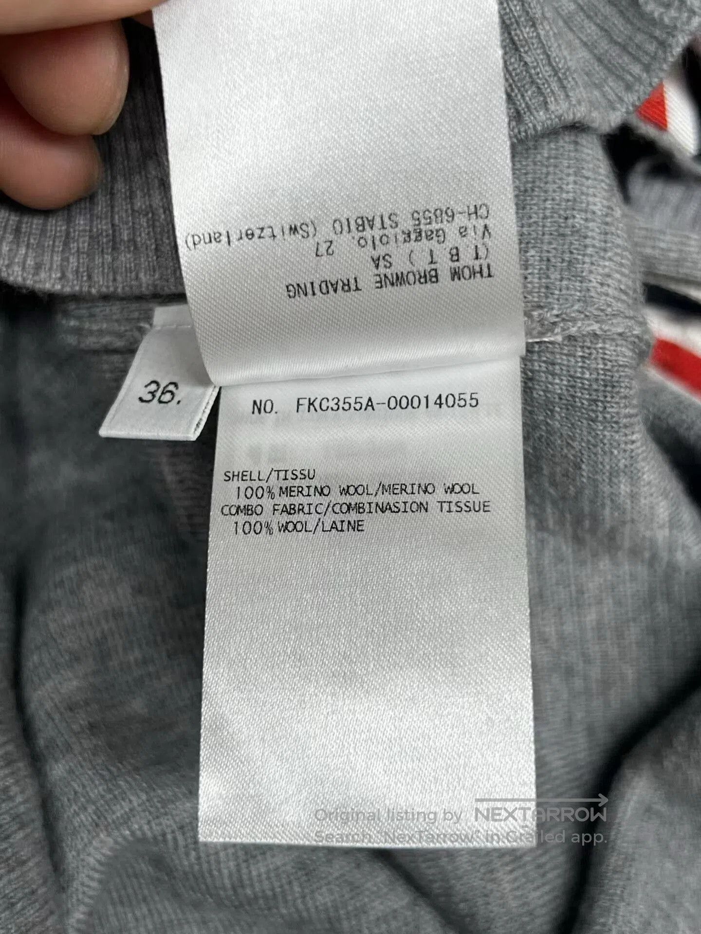 Thom Browne Thom Browne Grey V-Neck Wool Cardigan. Size US L / EU 52-54 / 3 - 7 Thumbnail