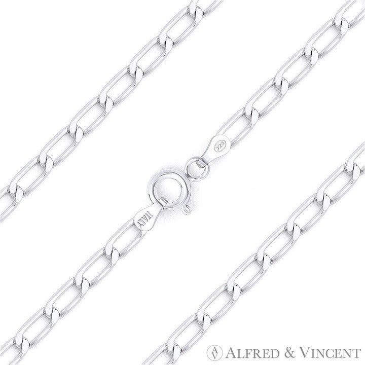 Other Open Cable Link Italian Chain Anklet in .925 Sterling Silver Size ONE SIZE - 1 Thumbnail