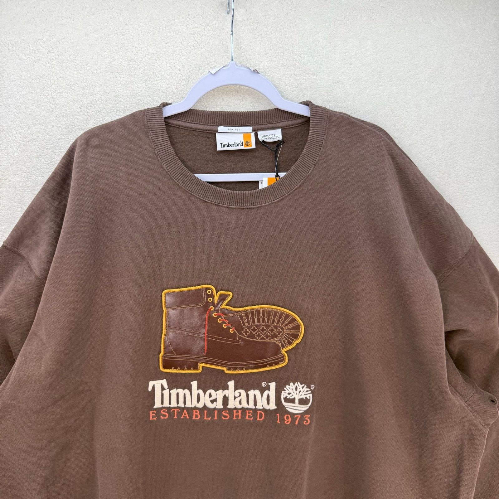 Timberland TIMBERLAND MEN'S 2XL VINTAGE Y2K HIPPOP OVERSIZED MOCHA CREW Size US XXL / EU 58 / 5 - 6 Thumbnail