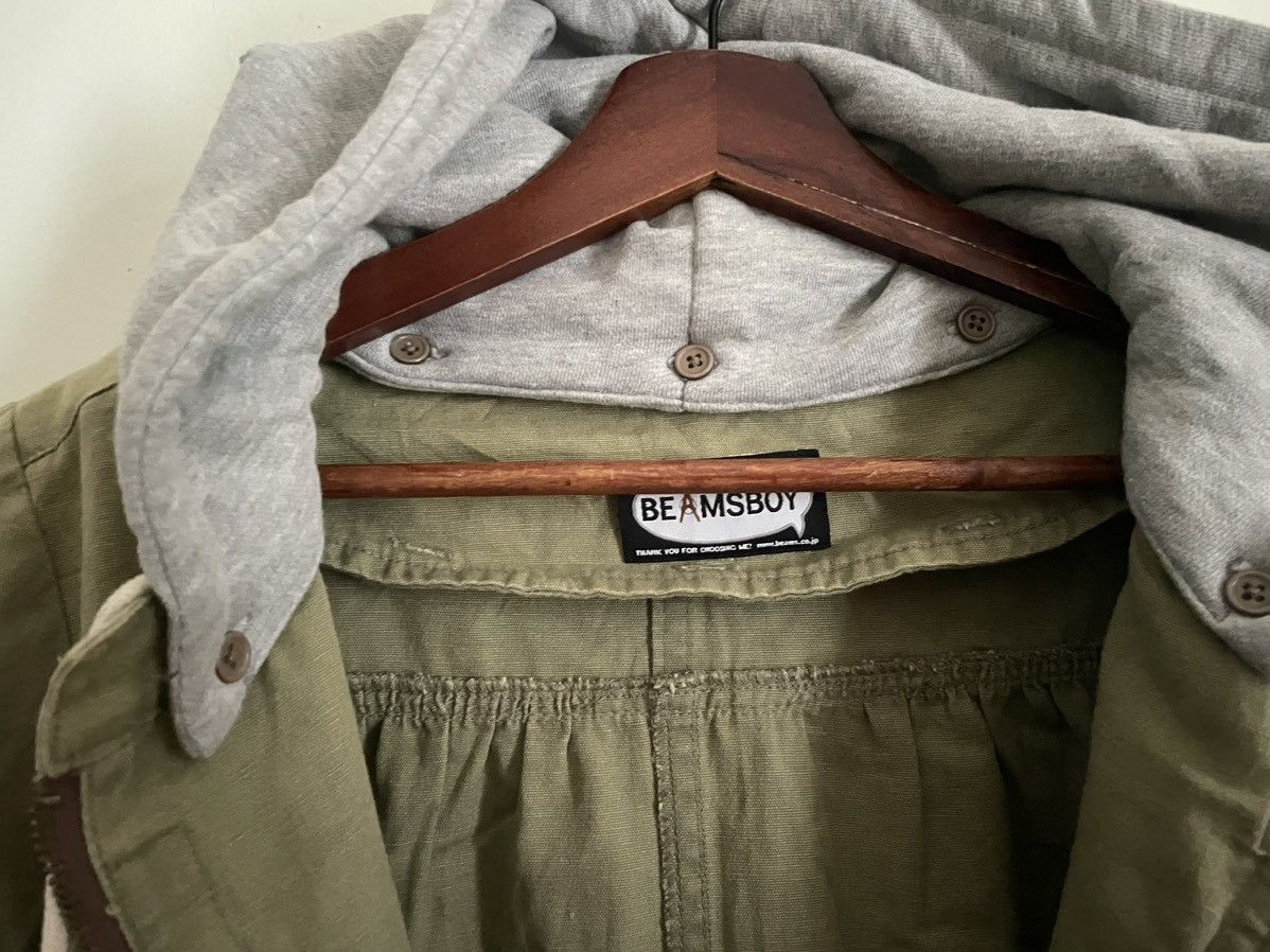 Beams Plus × Japanese Brand × Vintage Beams Boy Hoodie Military Jacket Size ONE SIZE - 5 Thumbnail