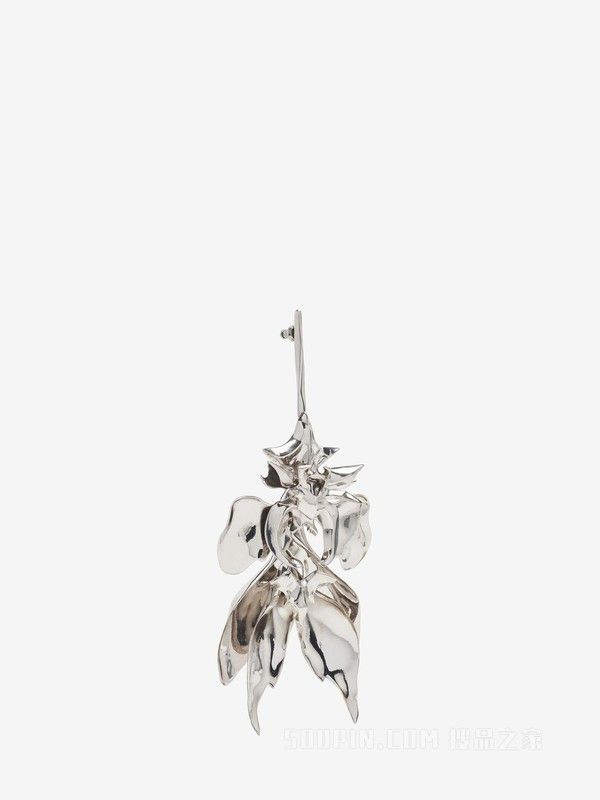 Alexander McQueen o1loc1c0625 Size:OS/ Orchid Stick Earrings in Silver Size ONE SIZE - 2 Thumbnail