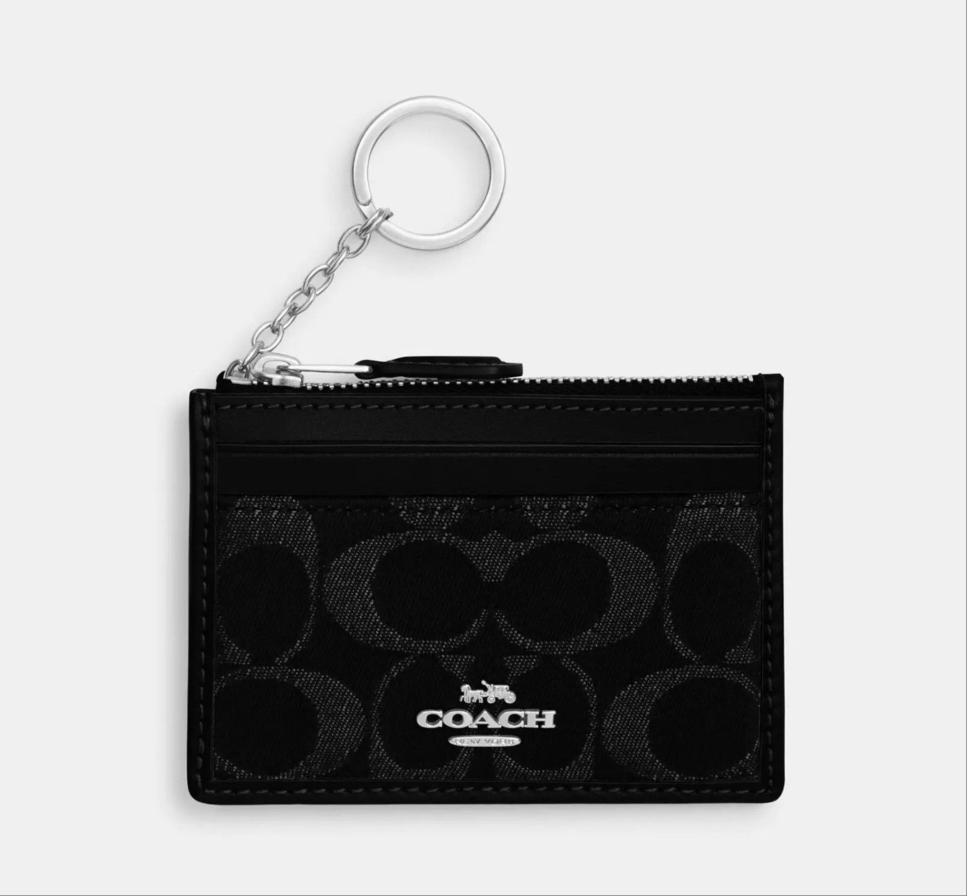 Coach Mini Skinny Id Case In Signature Denim CDN29 Size ONE SIZE - 4 Thumbnail