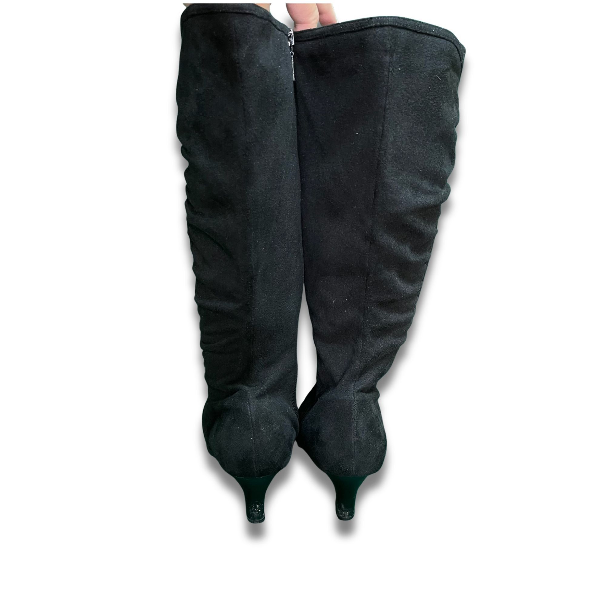 Other Impo Stretch Knee-High Faux Suede Boots Black Womens Size 10 Size US 10 / IT 40 - 4 Thumbnail