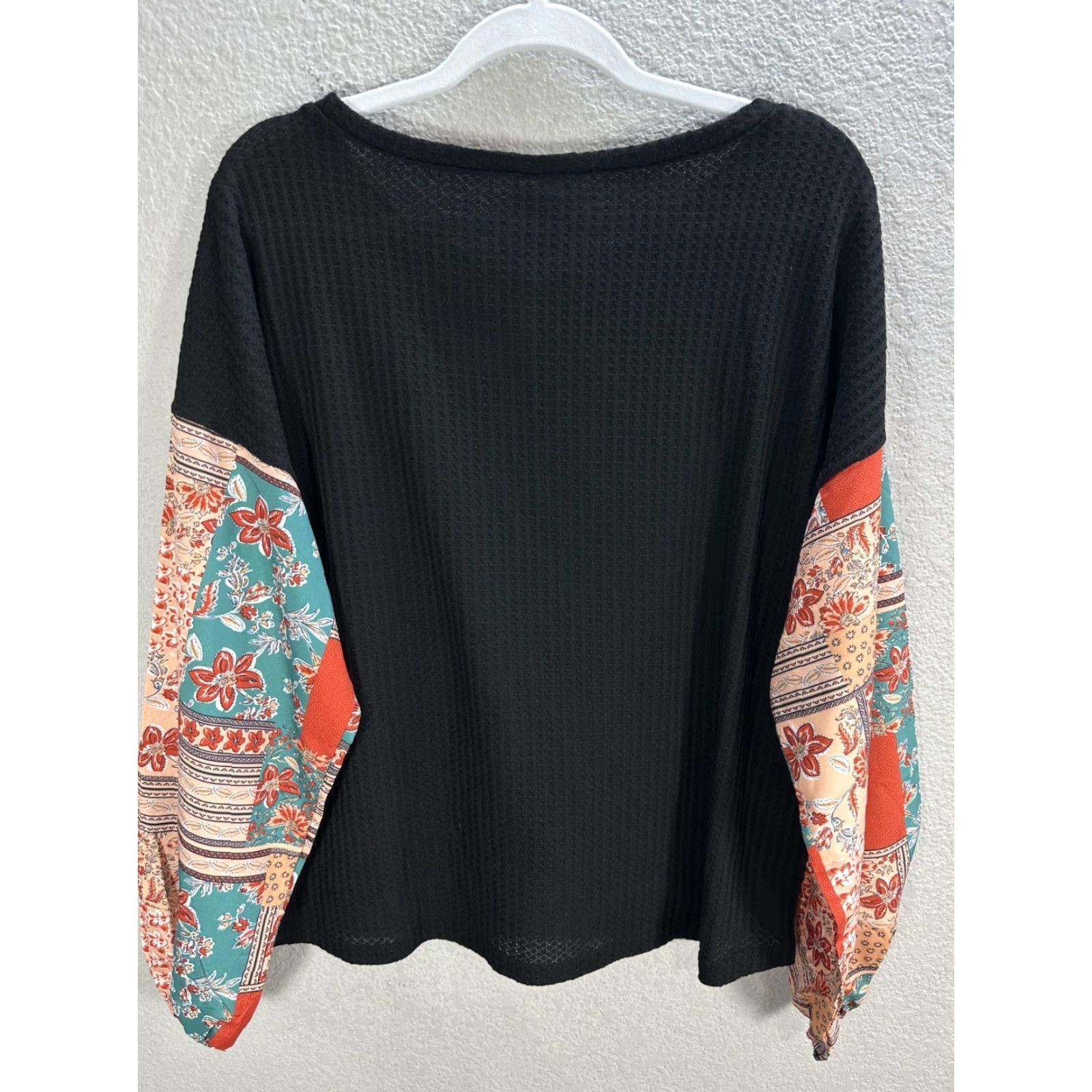 Vintage Anna Kaci Black Dropped Shoulder Sweater Pullover Oversized Puff Sleeve Sz M NWT Womens Pullover Sweater Black Puff Sleeve 90s Floral style? Size M / US 6-8 / IT 42-44 - 4 Thumbnail