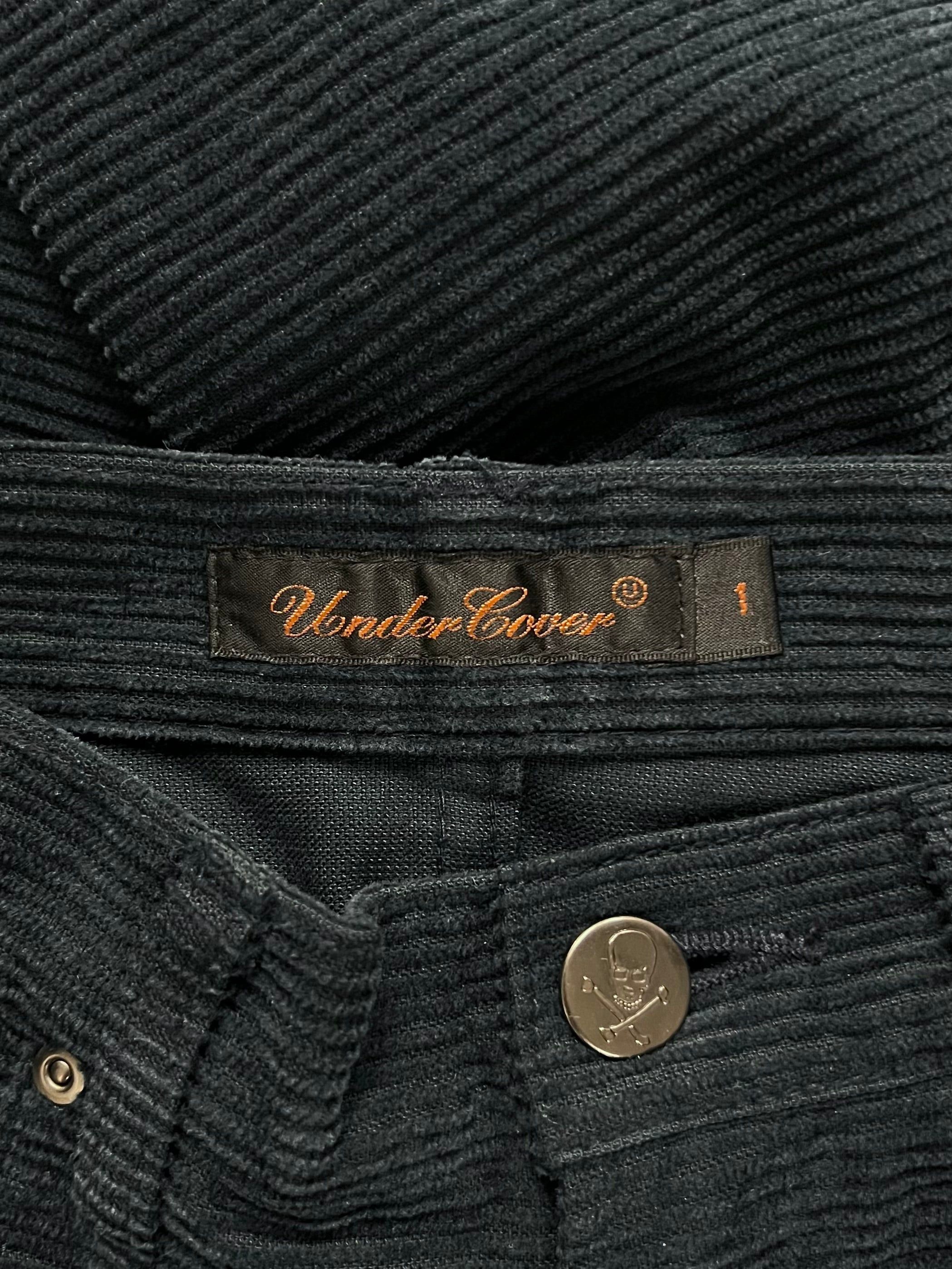 Undercover Undercover AW05 “Arts and Crafts” Navy Blue Corduroy Pants Size US 26 / EU 42 - 2 Thumbnail