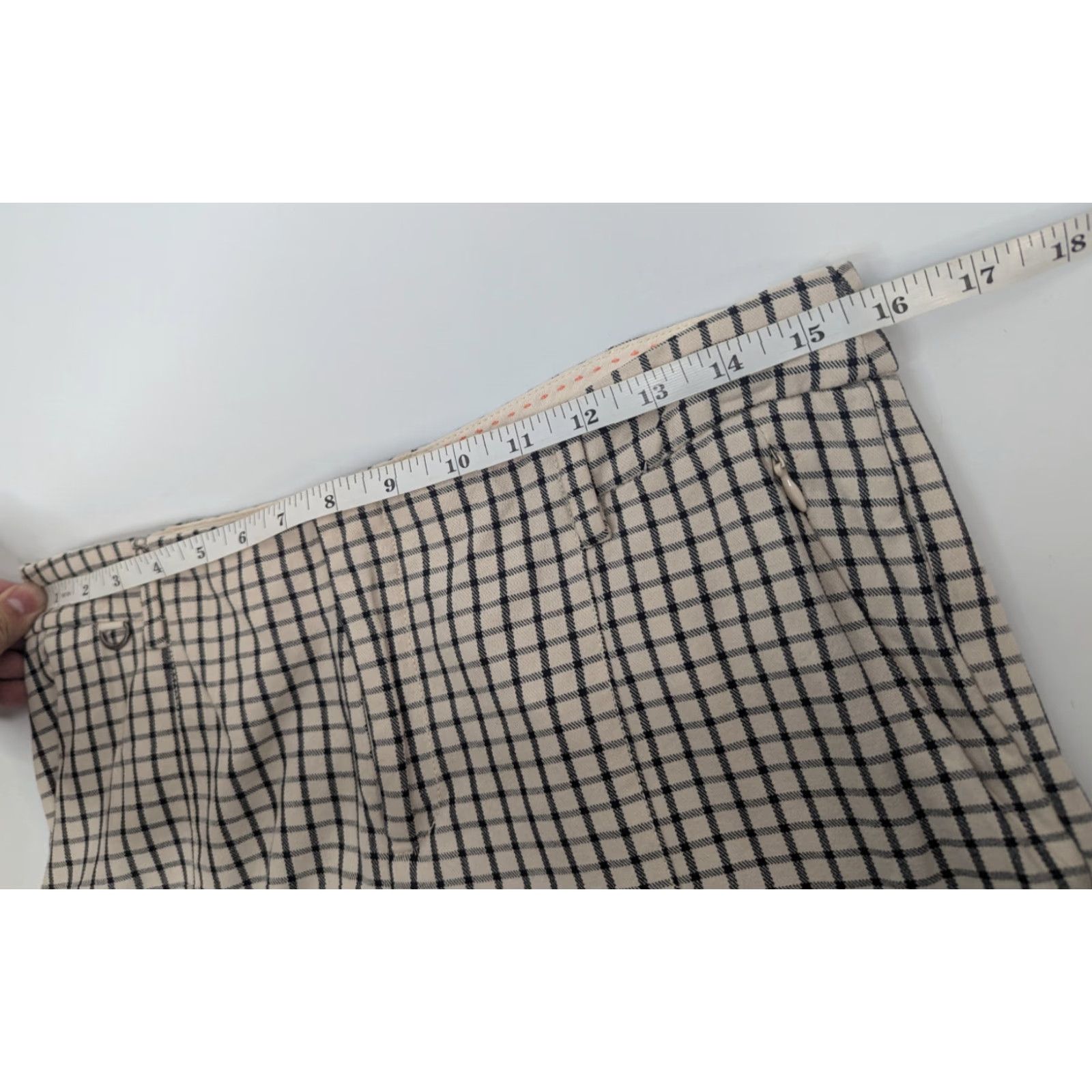 Anthropologie Anthropologie The Essential Slim Trousers Pants Checkered Plaid Women's 6 Size 30" / US 8 / IT 44 - 6 Thumbnail