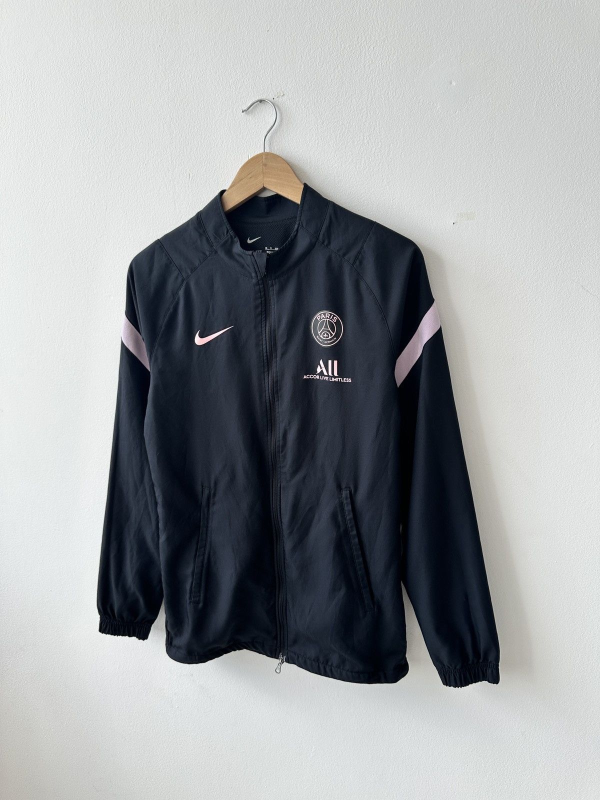 Nike Nike PSG Full Zip Windbreaker Track Top Black Pink Size XS Size US XS / EU 42 / 0 - 3 Thumbnail
