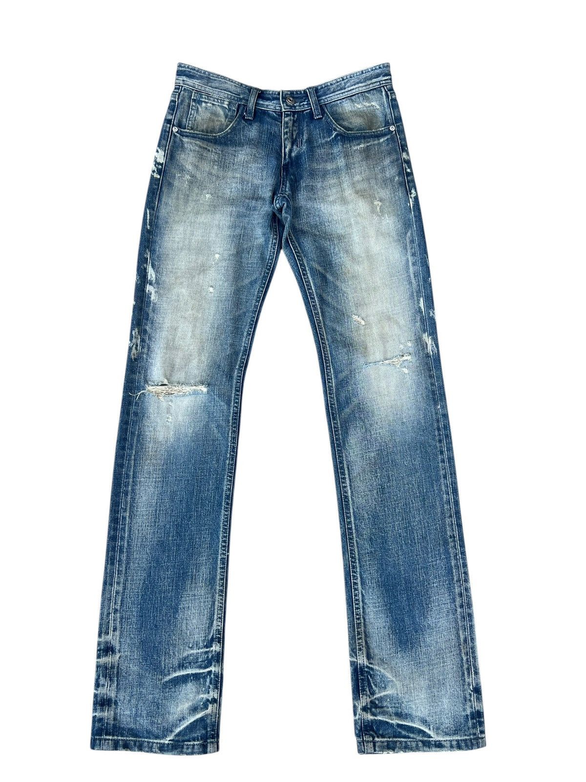 Neil Barrett Vintage Neil Barret Distressed Faded Denim Jeans Size US 29 - 1 Thumbnail