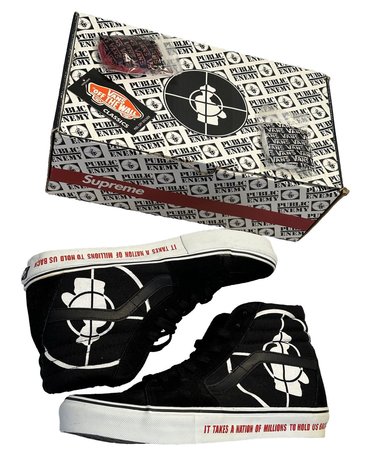 Vans Grail 2006 Supreme Public Enemy Vans Sk8-Hi size 10 Size US 10 / EU 43 - 2 Thumbnail