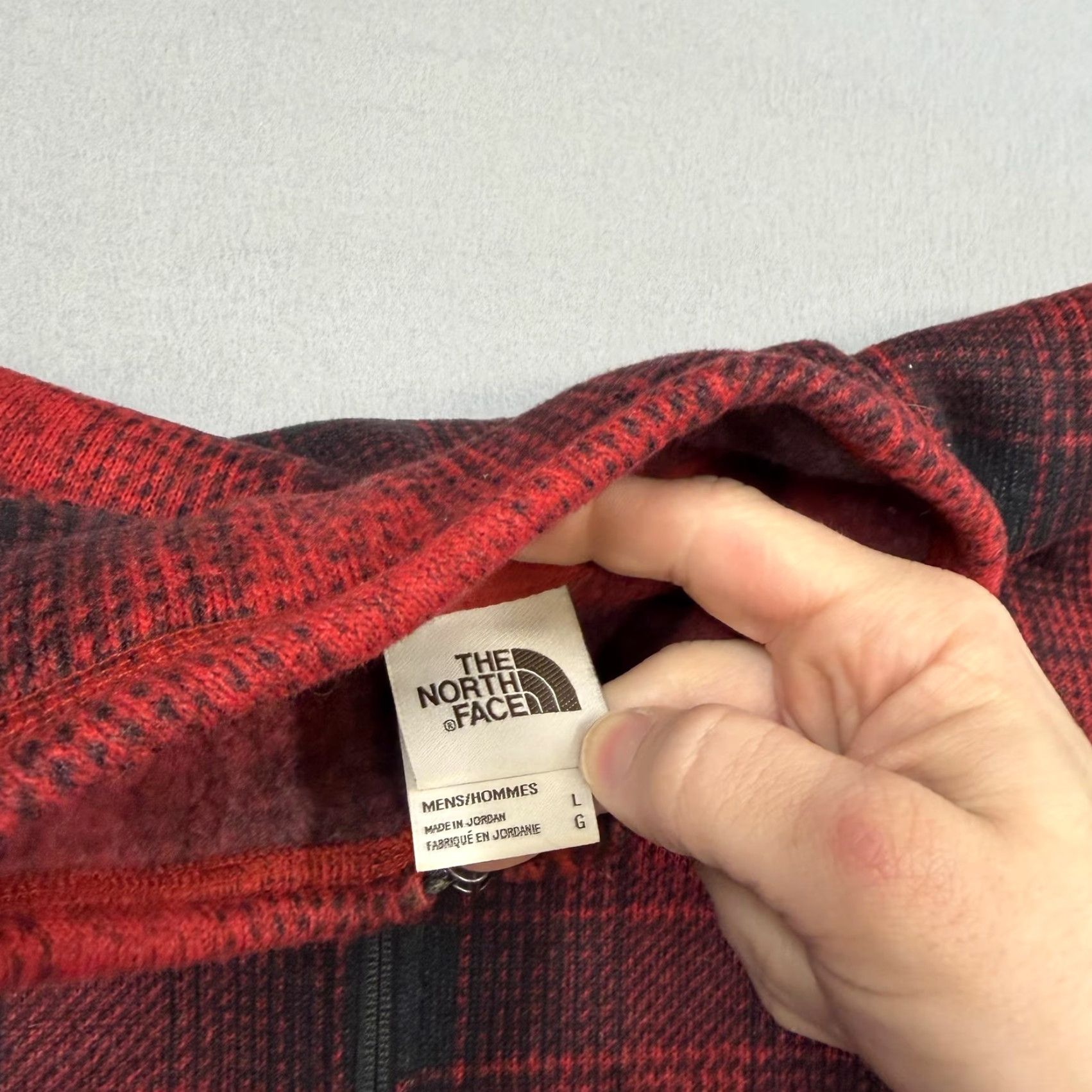 The North Face The North Face Pullover Mens Large Red Plaid Fleece 1/4 Zip Long Sleeve Top Size US L / EU 52-54 / 3 - 4 Thumbnail