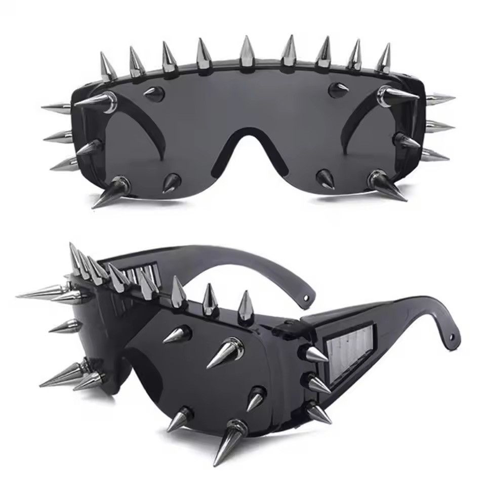 Electric Visual Spiked Sunglasses Y2K Style Size ONE SIZE - 6 Thumbnail