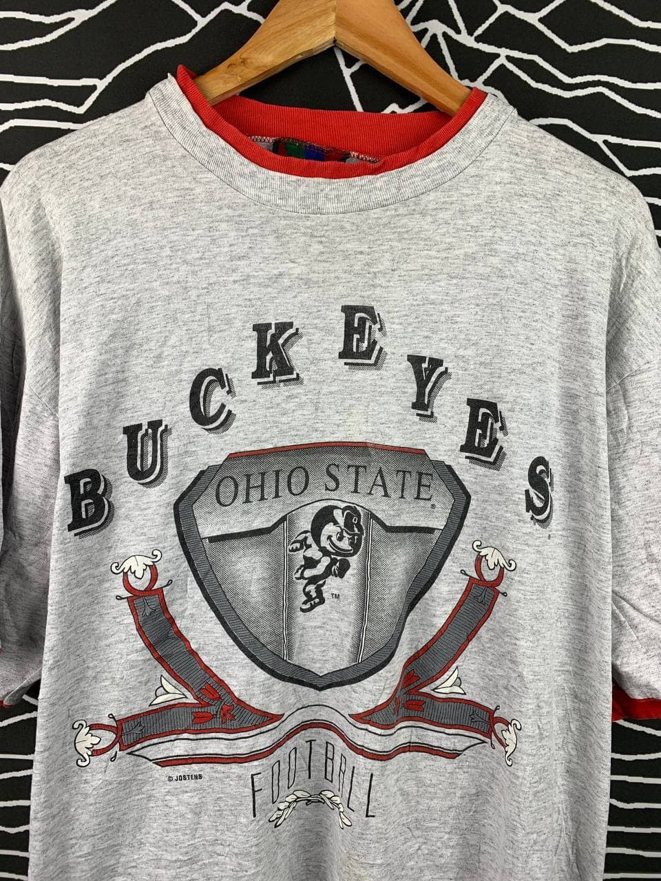Vintage Vtg Jostens Ohio State Buckeyes American Sport NFL Tee Size US XL / EU 56 / 4 - 2 Thumbnail