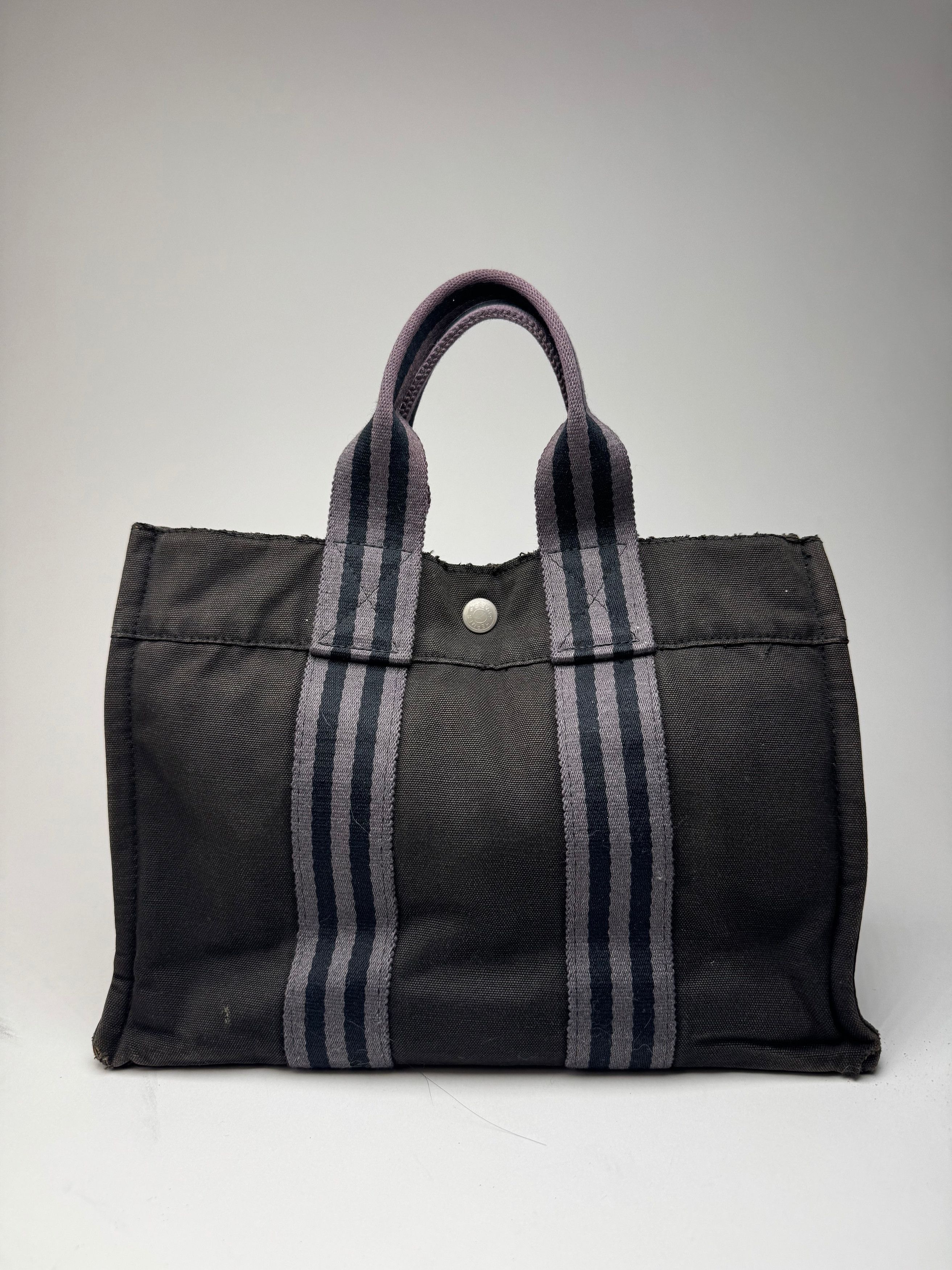 Other Vintage Hermes Canvas Mini Tote Bag Black Size ONE SIZE - 1 Thumbnail