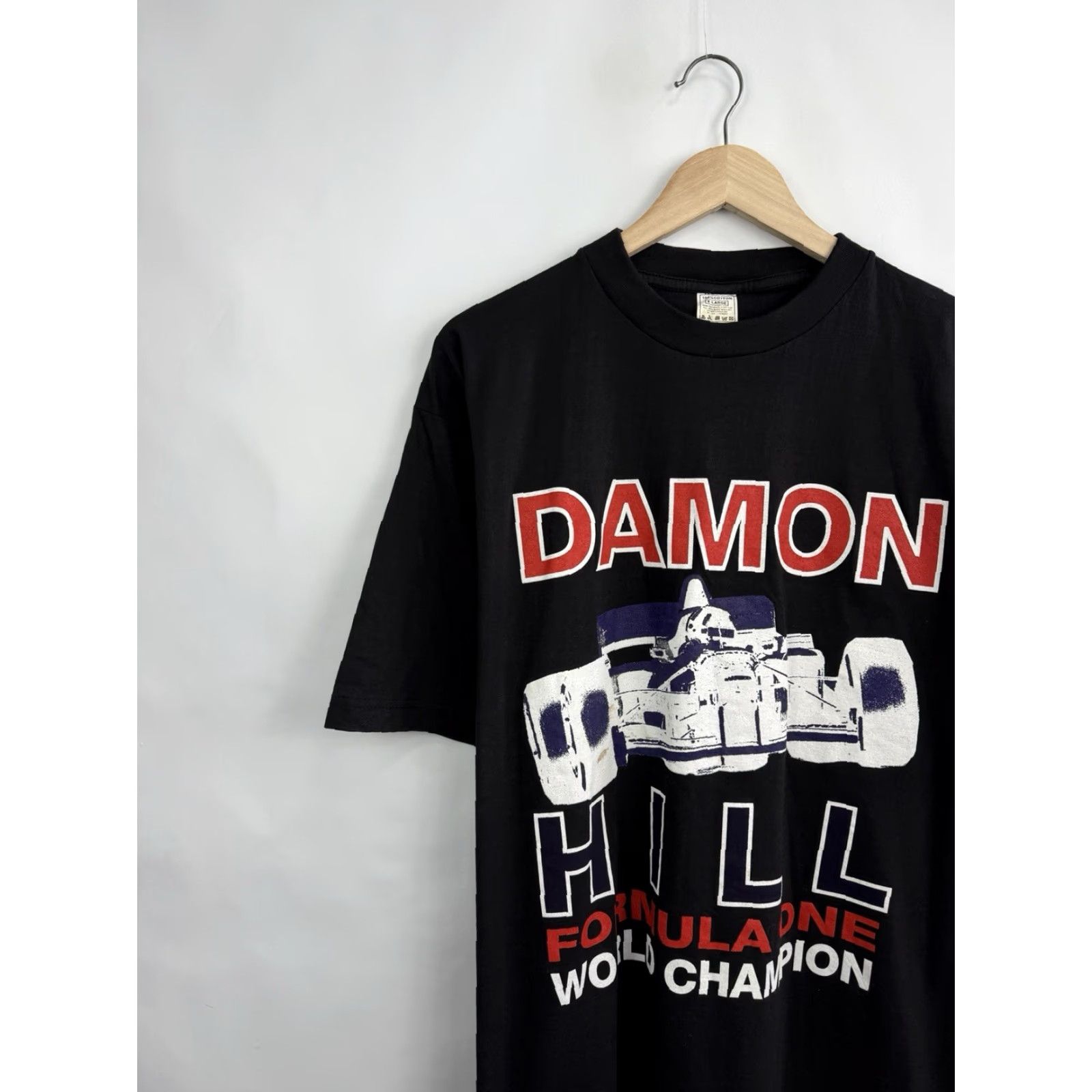 Vintage VINTAGE Damon Hill F1 Formula One World Champion Tee Shirt XL Black Mens Size US XL / EU 56 / 4 - 4 Thumbnail