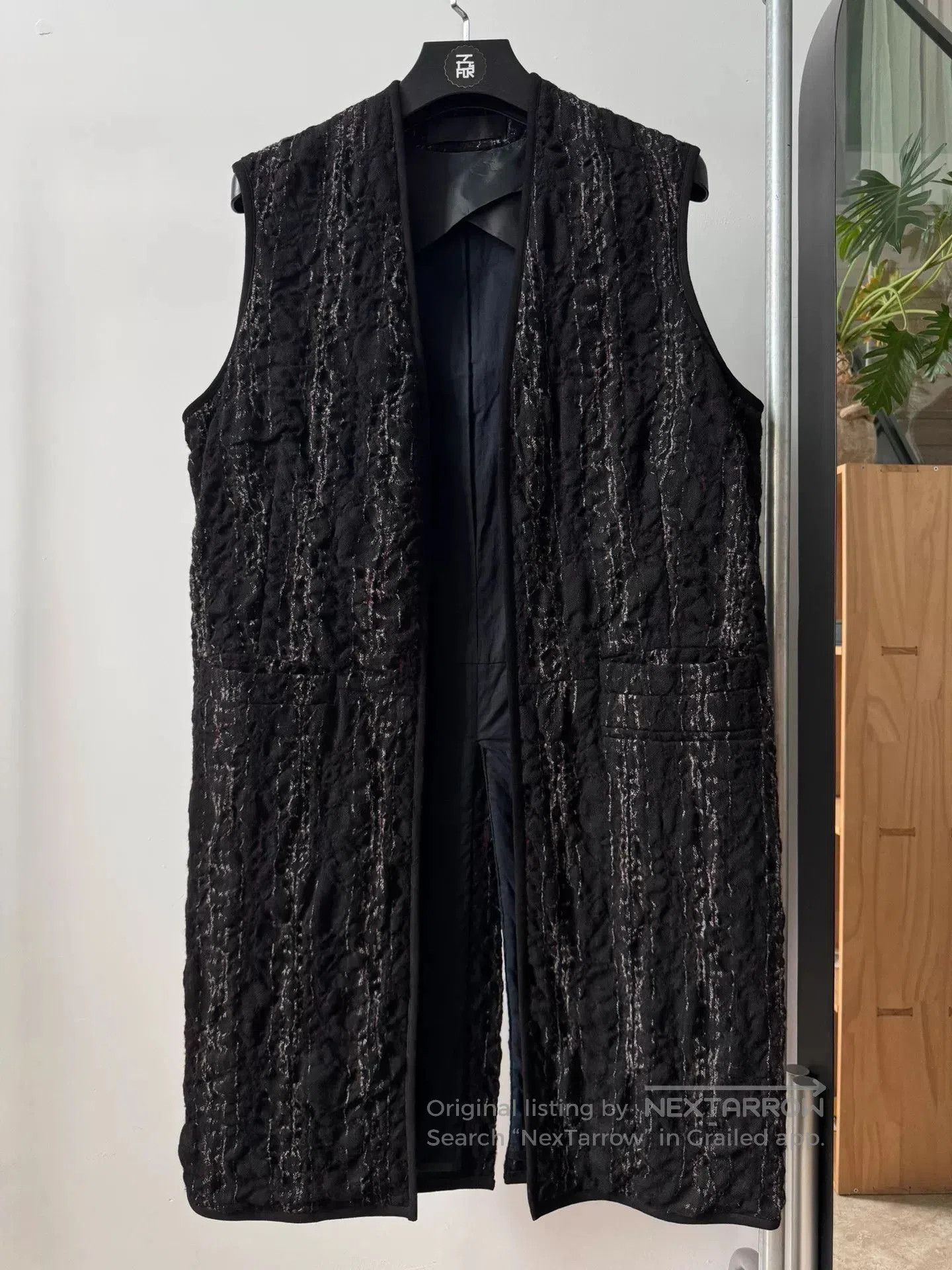 Haider Ackermann Black Vest Coat.