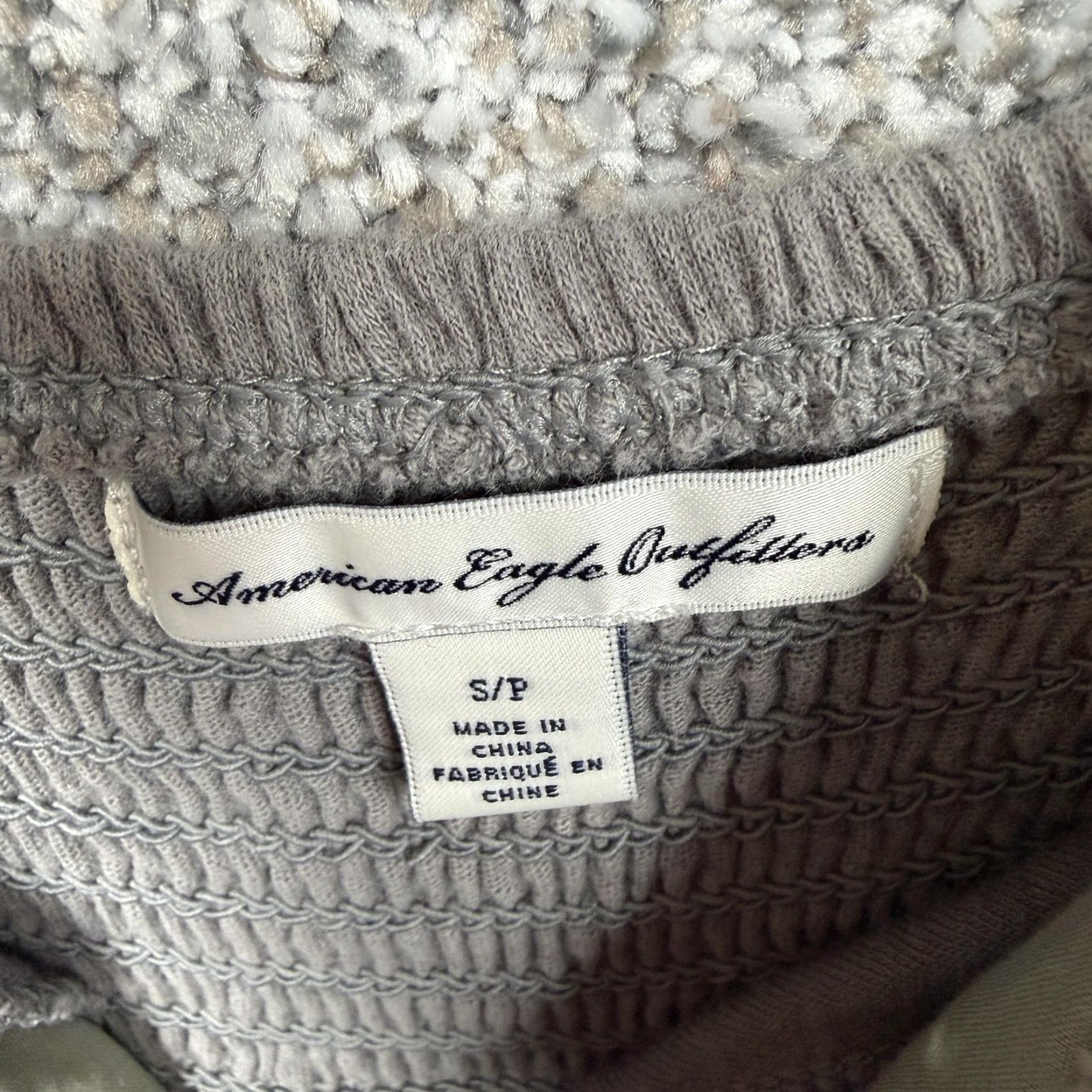 American Eagle Outfitters American Eagle Outfitters Cami Gray Eyelet Lace Boho Festival Y2K Coquette Tank S Pegs? Size S / US 4 / IT 40 - 4 Thumbnail