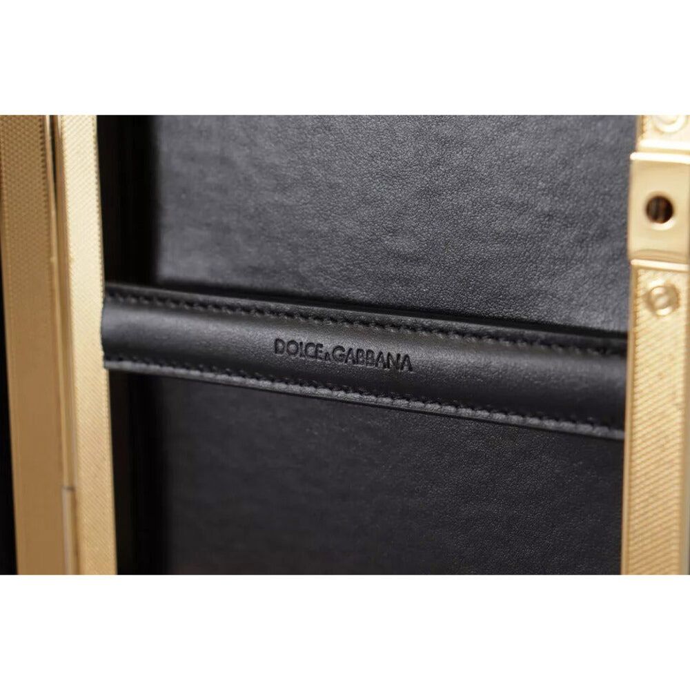 Dolce & Gabbana Dolce & Gabbana Black Silk Gold Frame Clutch Evening Party P Size ONE SIZE - 8 Thumbnail