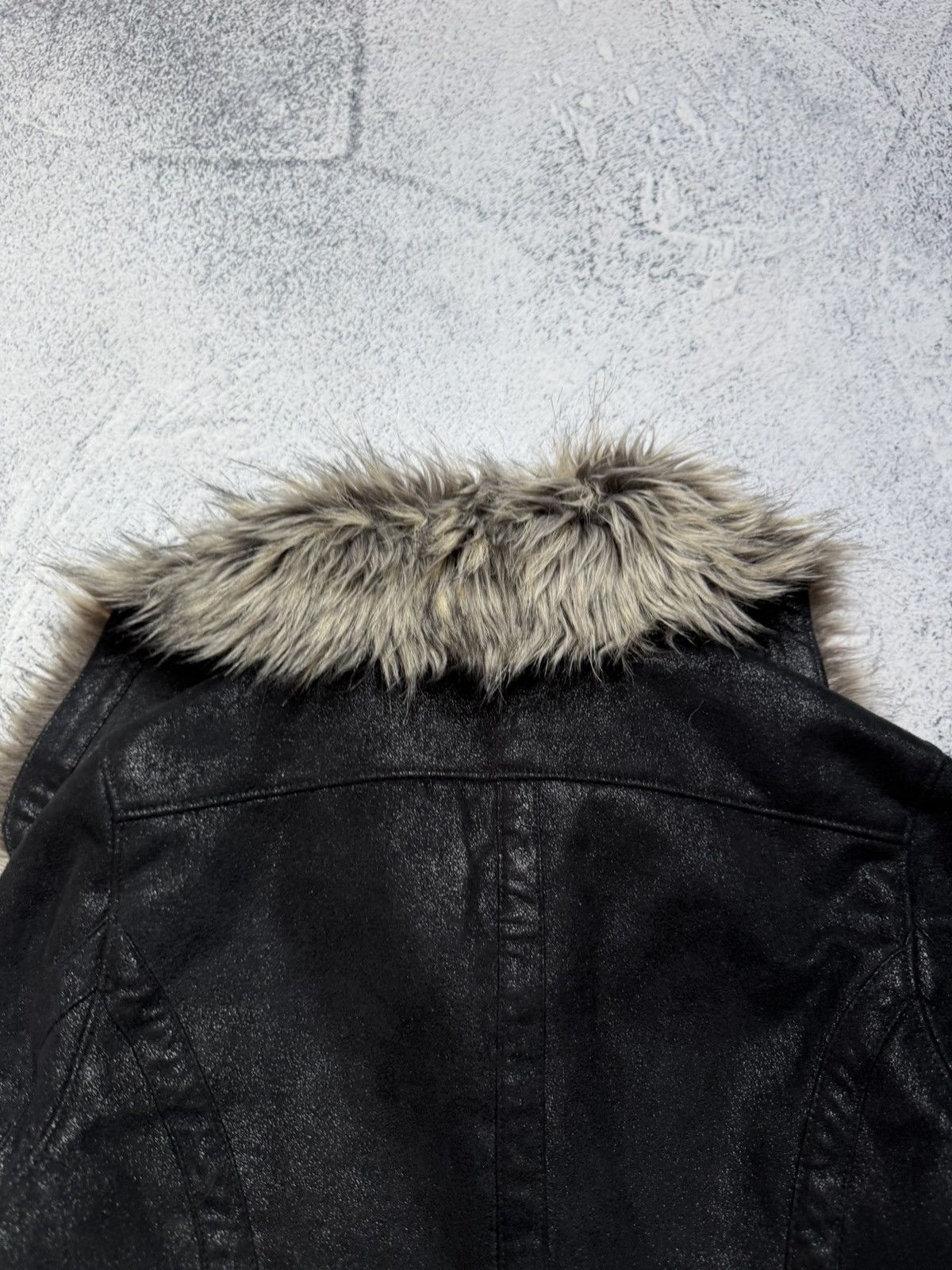 Giorgio Armani Rare! Rick Owens Style Faux Fur Short Jacket Y2K Opium Size M / US 6-8 / IT 42-44 - 15 Thumbnail