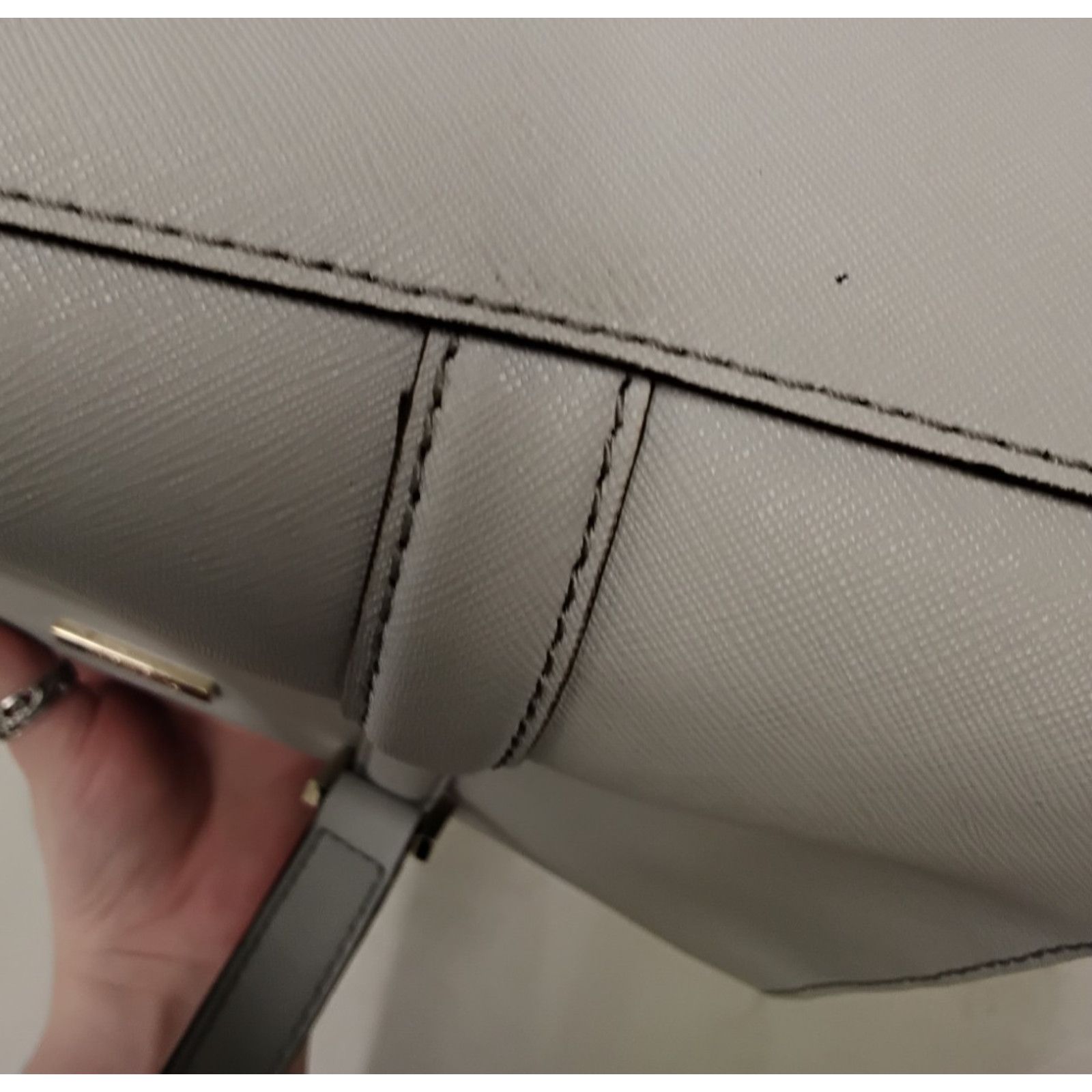 Kate Spade Kate Spade Dome Handbag Gray Pebbled Leather Purse Crossbody Size ONE SIZE - 17 Thumbnail