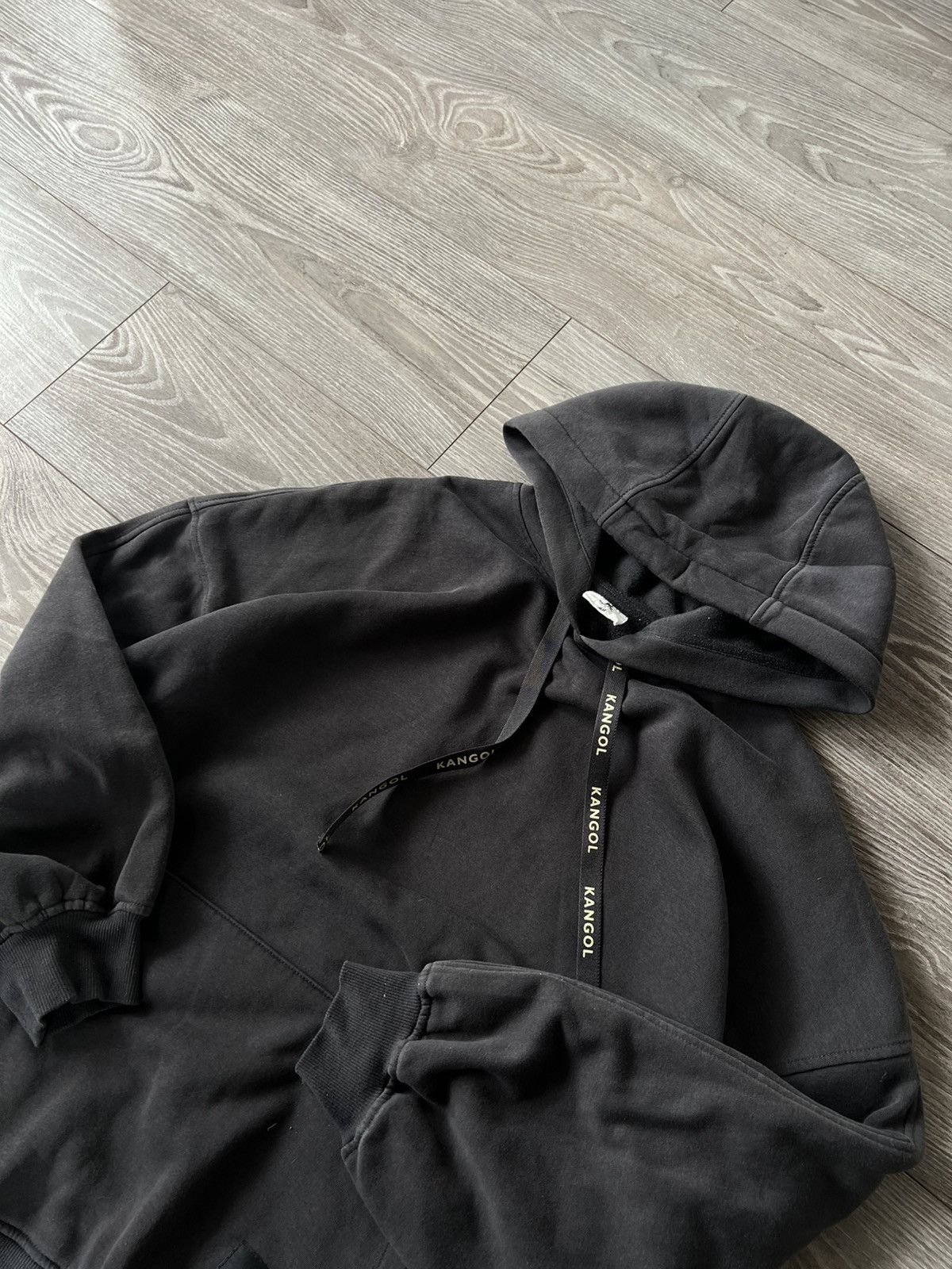 Designer ‼️Rare Oversized Big Logo Kangol x H&M Distressed Hoodie‼️ Size US M / EU 48-50 / 2 - 16 Thumbnail