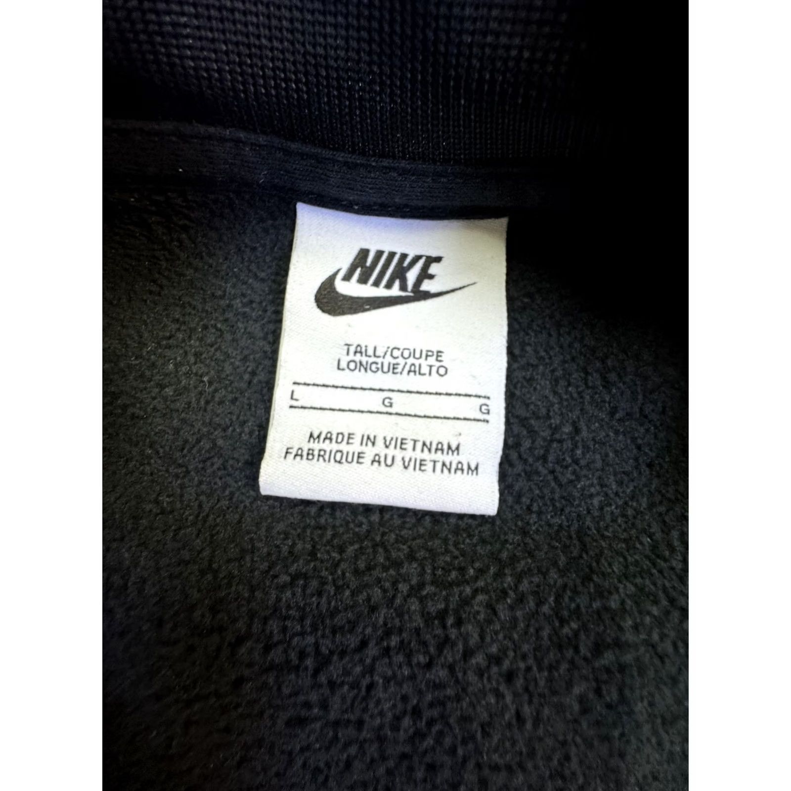 Nike Nike Sweatshirt Mens Large Tall Black Fleece Pullover Kangaroo Pocket Crewneck Size US L / EU 52-54 / 3 - 6 Thumbnail