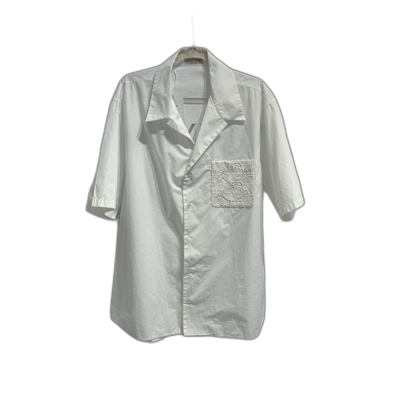 Valentino Floral Embroidery Short Sleeve Shirt