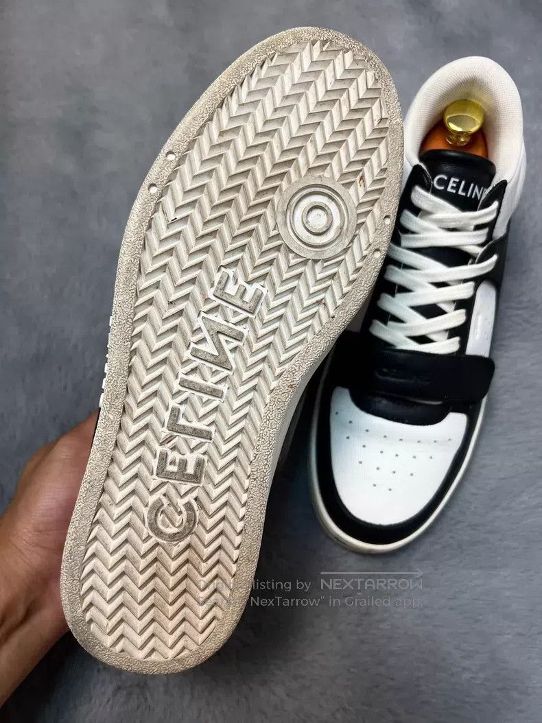 Celine Celine Black and White Panda Velcro Sneakers i Size US 7 / EU 40 - 5 Thumbnail