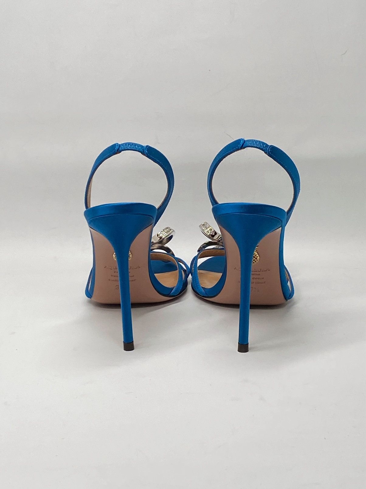 Aquazzura Aquazzura Babe Neon Satin Stiletto Sandals size 37.5 Size US 7.5 / IT 37.5 - 10 Thumbnail