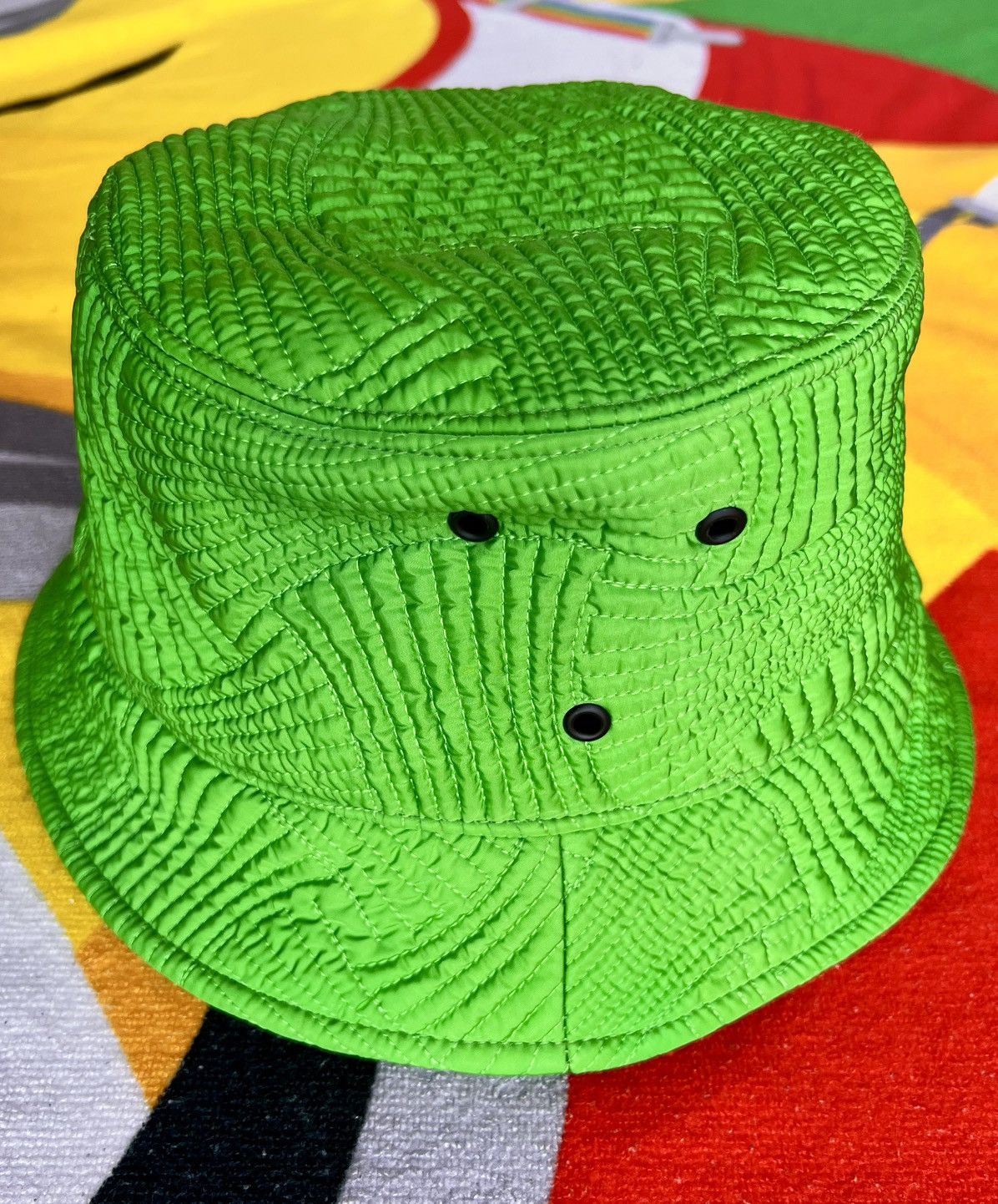 Bottega Veneta Bottega Veneta Bucket Hat Acid Green Intrecciato Nylon new S Size ONE SIZE - 4 Thumbnail